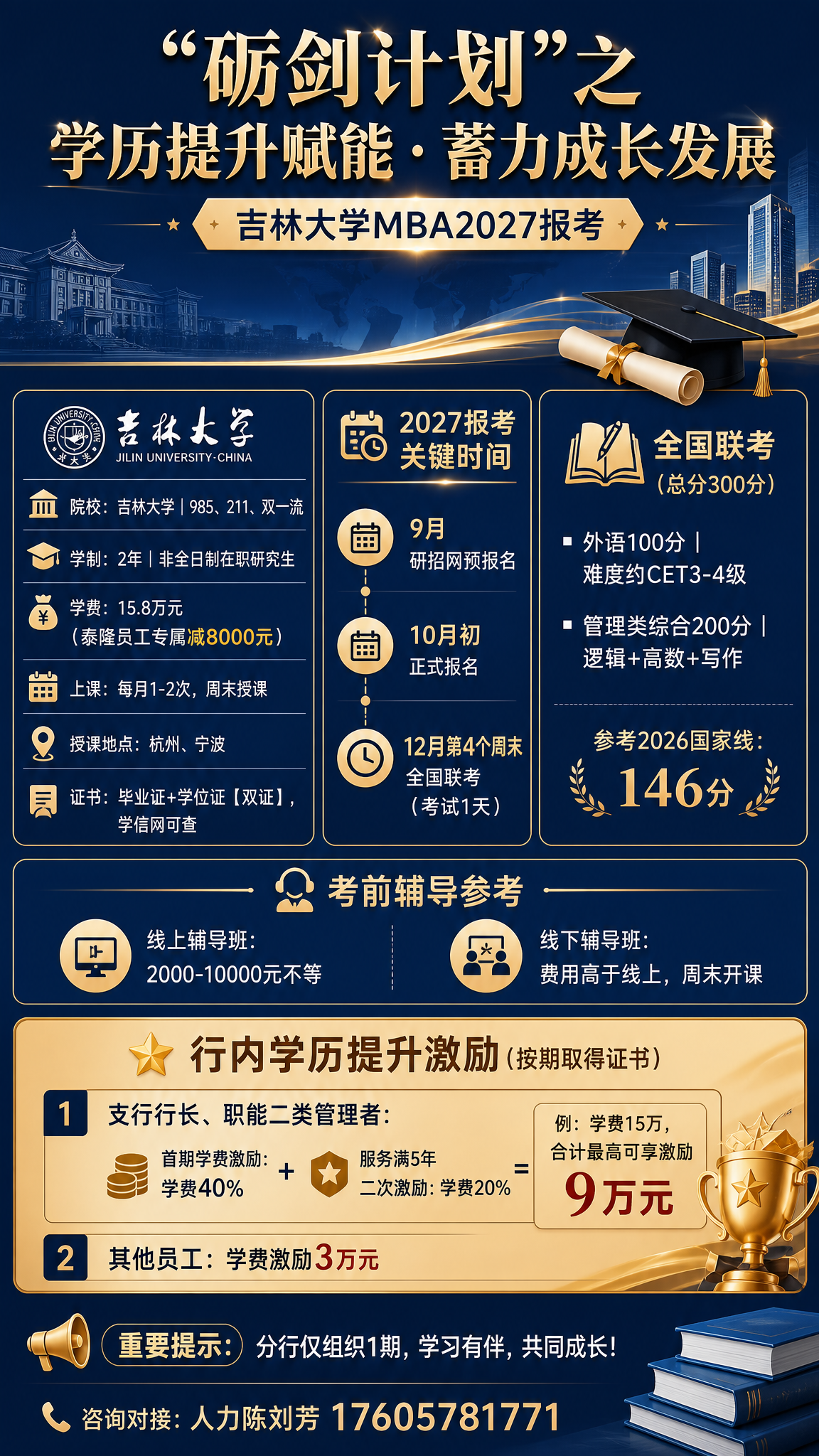 企业内部学历提升宣传海报，主题为"砺剑计划"之学历提升赋能·蓄… - 图片创意预览