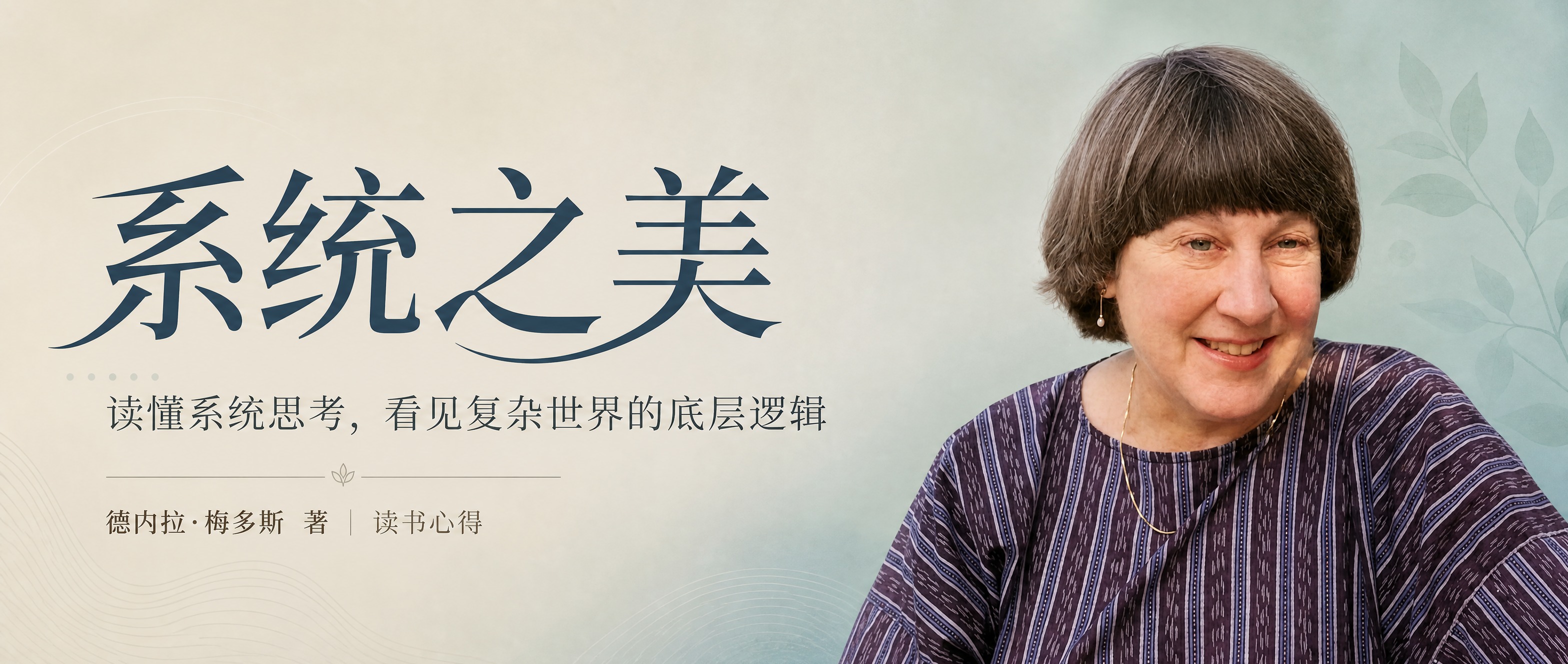 公众号首图设计，简洁大气知性风格。画面右侧是德内拉·梅多斯的人… - 图片创意预览