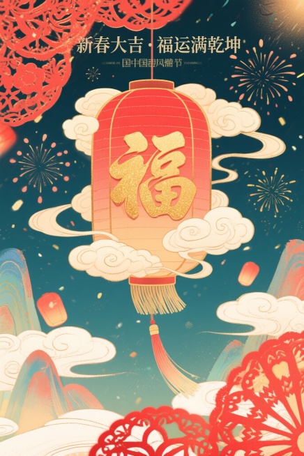 帮我设计一张有创意的春节海报预览效果