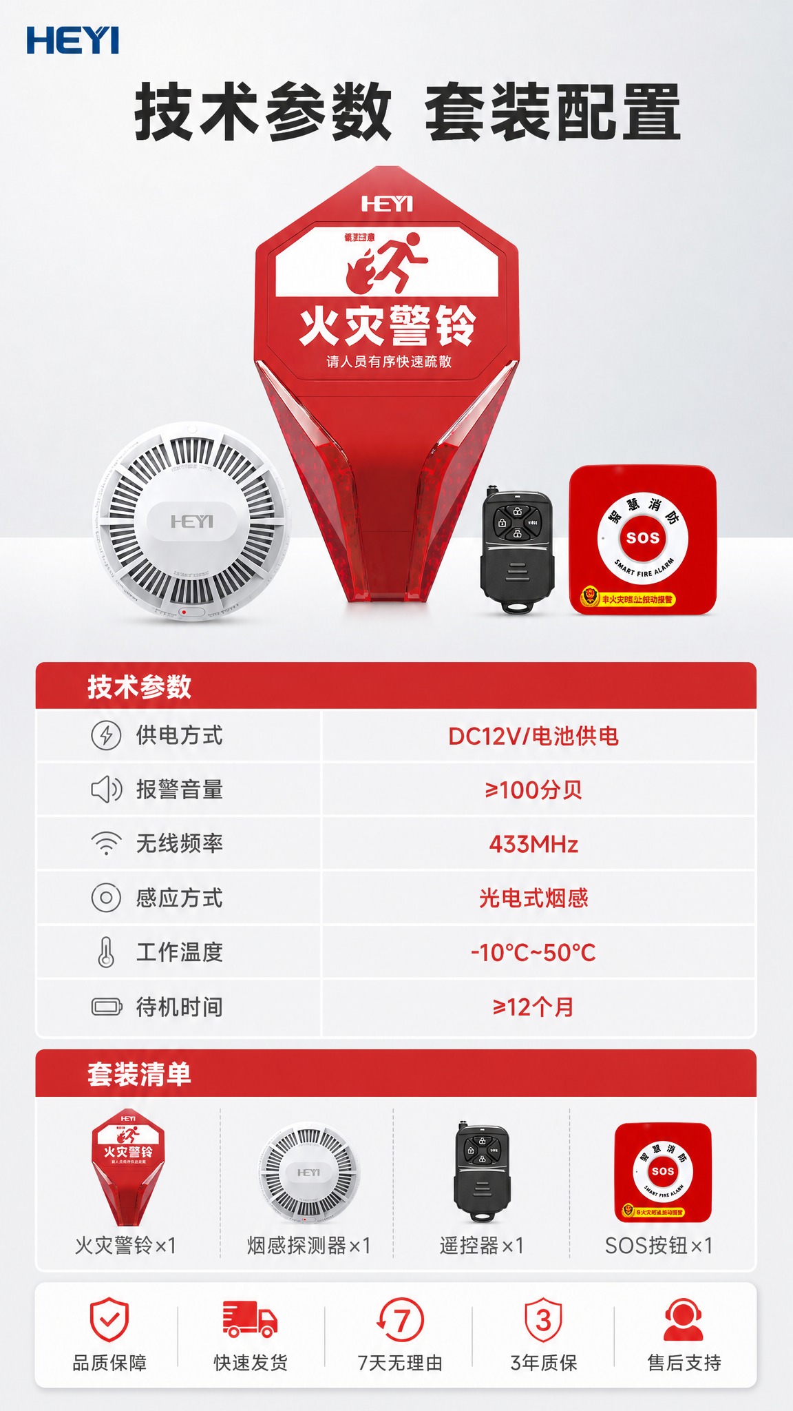 [商品] 使用【图2】智慧消防火灾警铃套装；保留所有产品外观、… - 图片创意预览