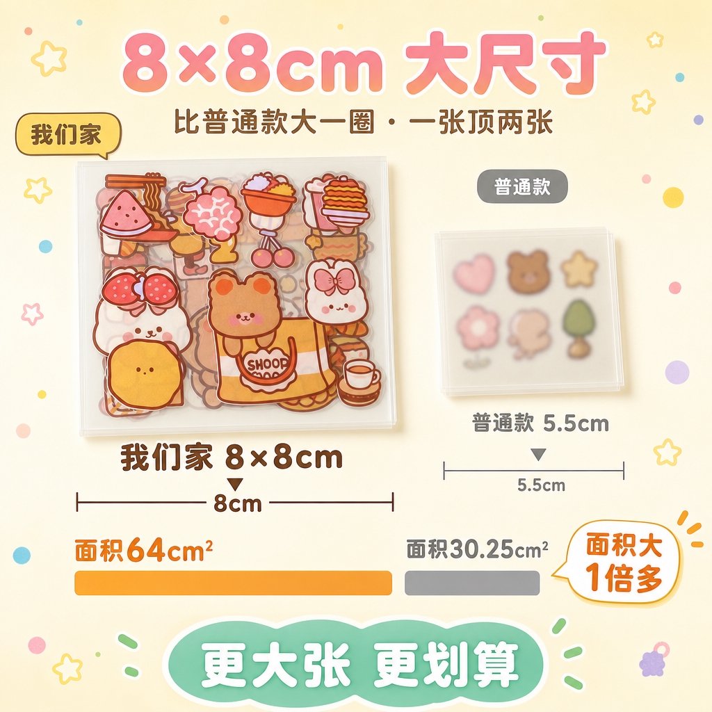 电商产品主图，1:1正方形画幅，奶油治愈风+卡通童趣风融合视觉… - 图片创意预览