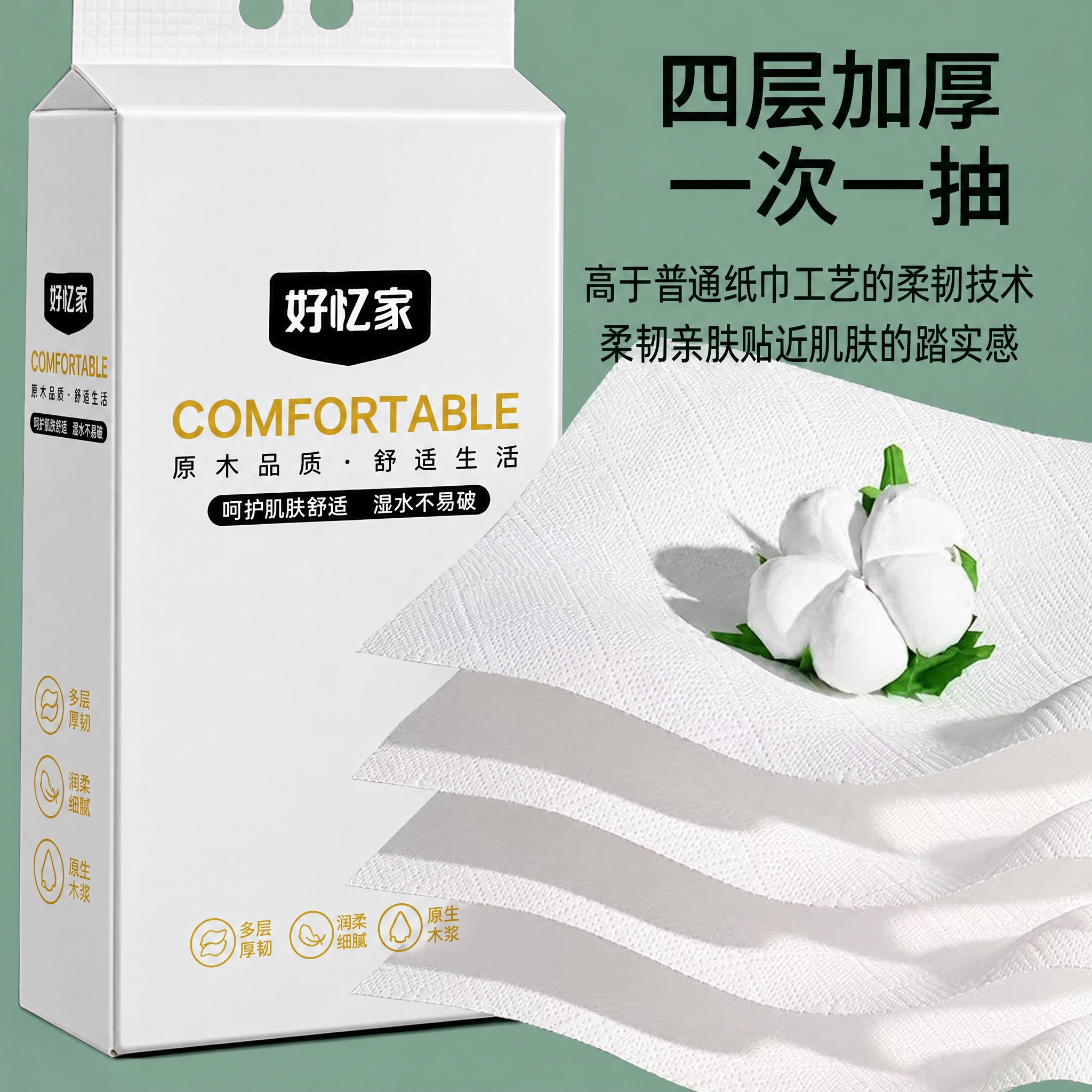 将图中包装盒外包装上原有的全部品牌与图案内容彻底清除（橙色底色… - 图片创意预览
