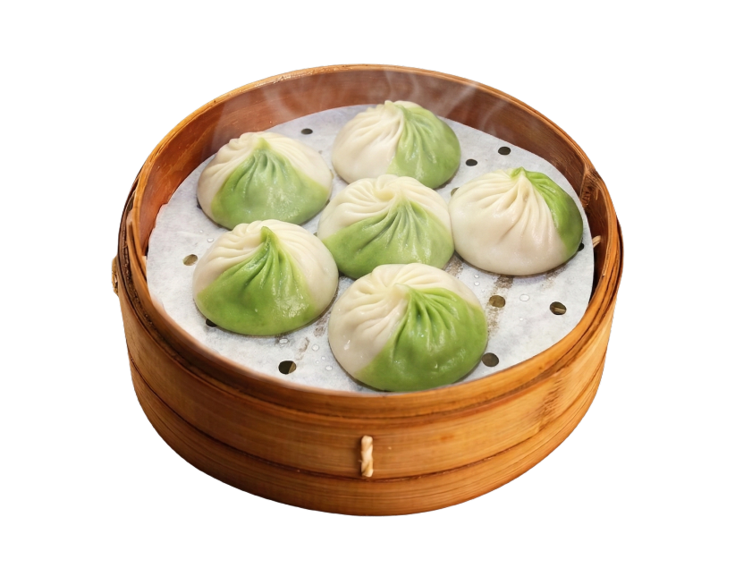 将蒸笼里的包子修改得更加饱满圆润，看起来更有食欲预览效果