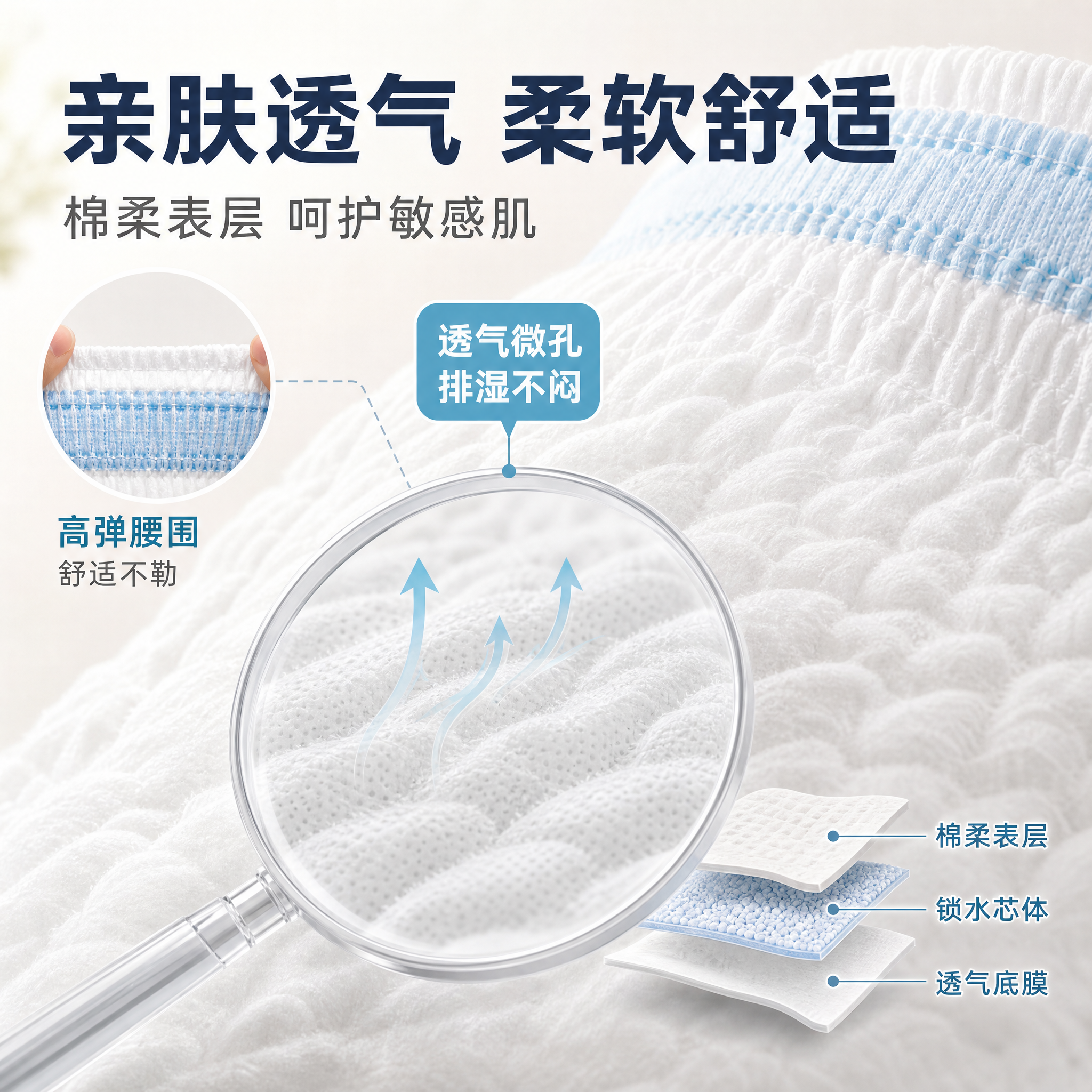 [主图-3] 成人拉拉裤 材质细节与安全性，亲肤透气品质展示。… - 图片创意预览