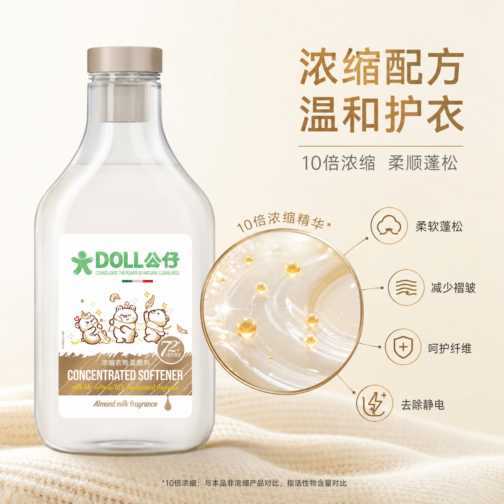 [主图-3] 介绍图-浓缩配方与护衣功效，突出10倍浓缩与衣物… - 图片创意预览