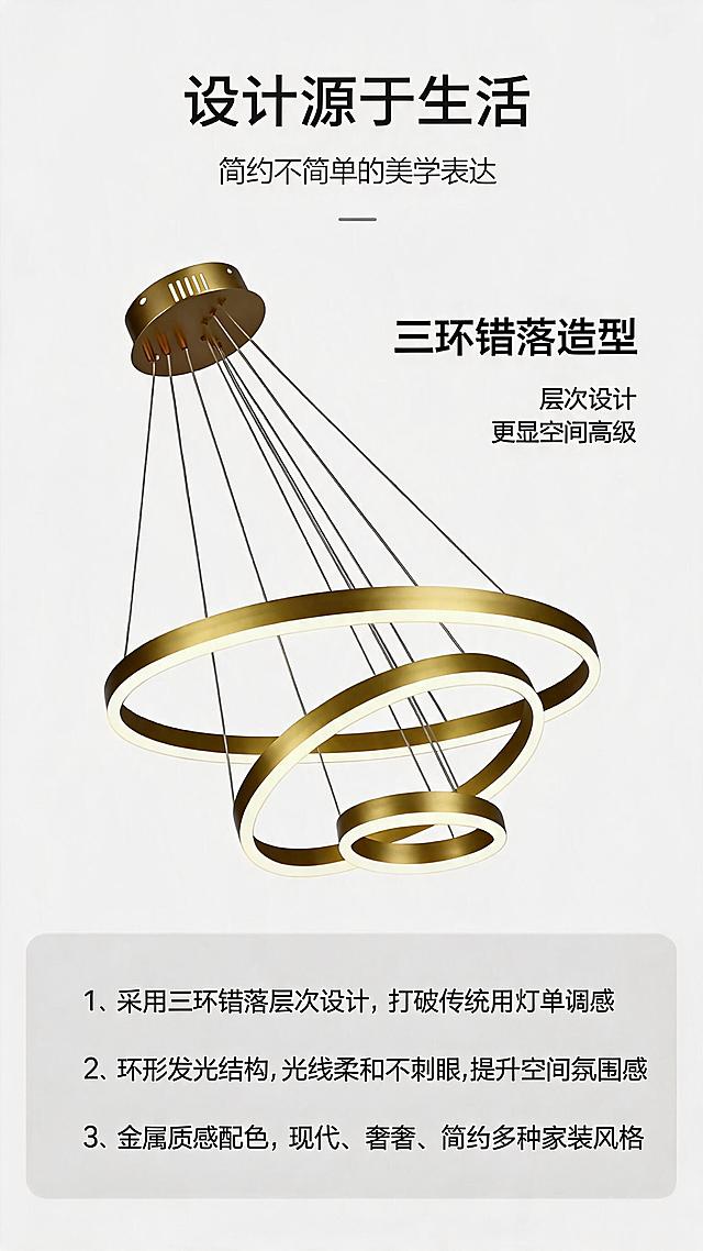 「图片1」「图片1」，生成一套详情页，商品名称为吊灯，适配1688平台，单图比例为9:16，需求屏数为8张。不要改动我的产品