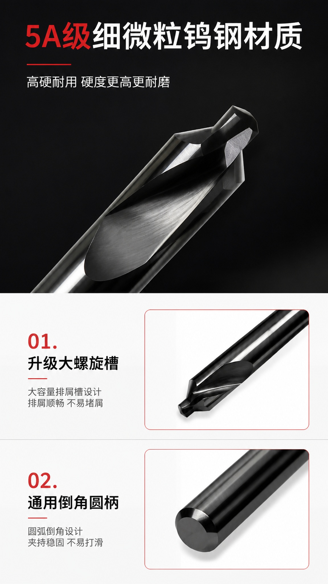 [详情页3/8 材质工艺解析页] 5A级细微粒钨钢材质解析。本… - 图片创意预览