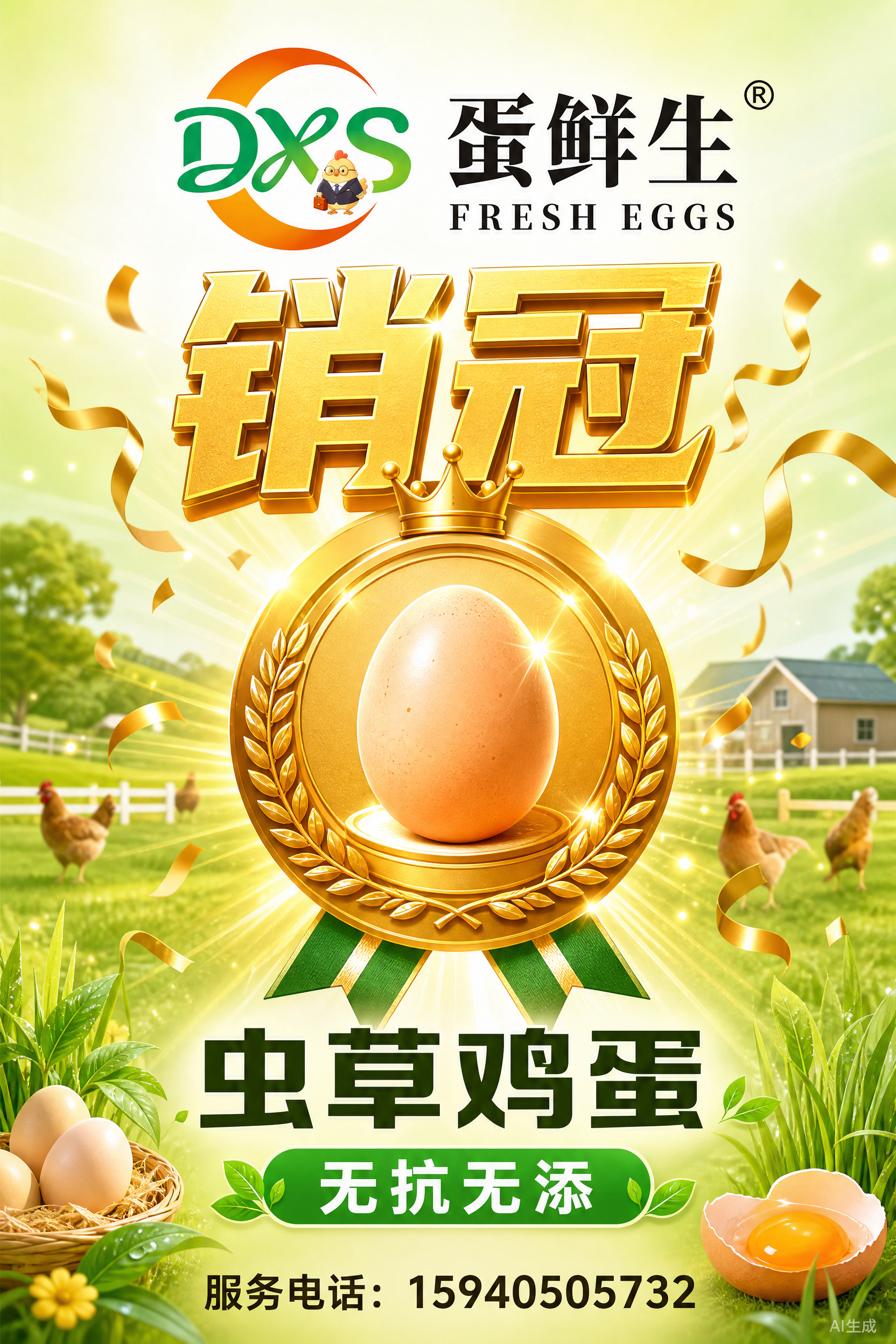 A4竖版鸡蛋宣传海报，画面比例2:3。明亮活力的现代商业风格，… - 图片创意预览