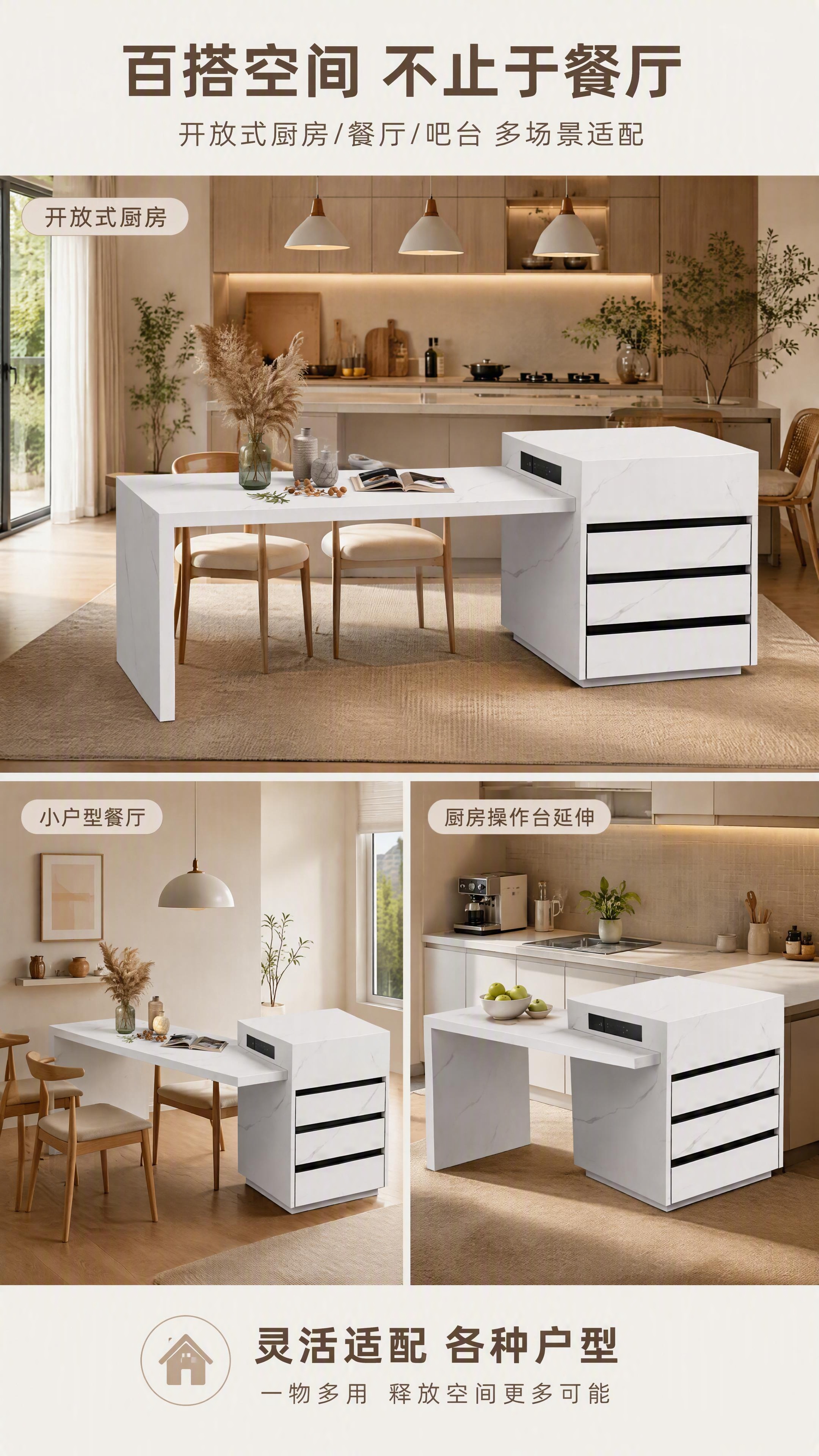 [第7张] 空间场景页-多场景应用展示。本张使用【图1】作为商… - 图片创意预览