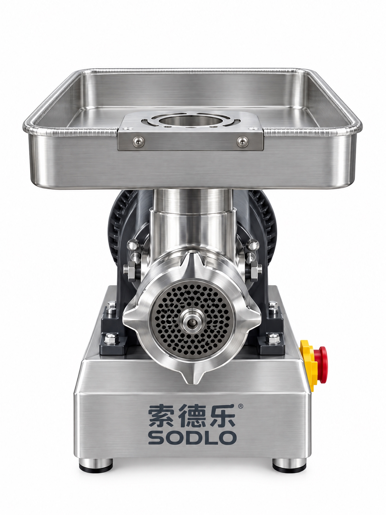 基于参考图中的索德乐SODLO商用不锈钢绞肉机，生成正前方视角… - 图片创意预览