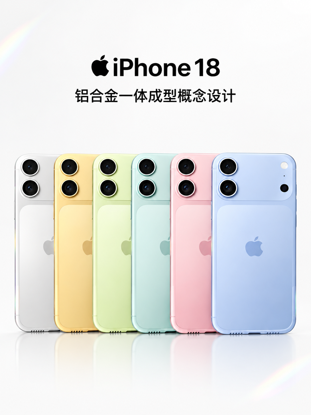 基于参考图重设计：完整保留图中六台手机的颜色与造型，一律不要改… - 图片创意预览