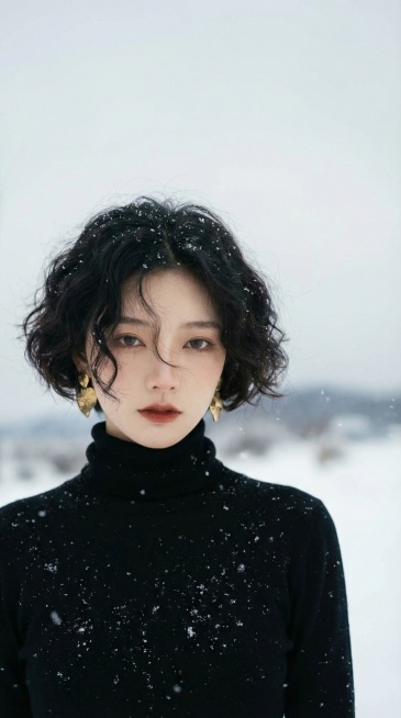 帮我换张脸，其它保持不变，衣服颜色变成黑色预览效果