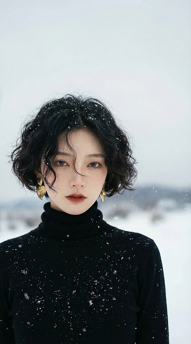 帮我换张脸，其它保持不变，衣服颜色变成黑色