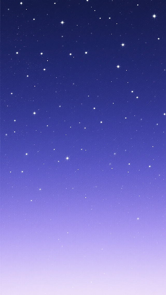 深邃夜空，从上至下呈现由深紫蓝色渐变为柔和淡紫色的平滑过渡，无数闪烁的白色星星点缀其间，星星分布疏密有致，营造出宁静、神秘而悠远的氛围，整体画面简洁纯粹，充满梦幻般的星空意境。