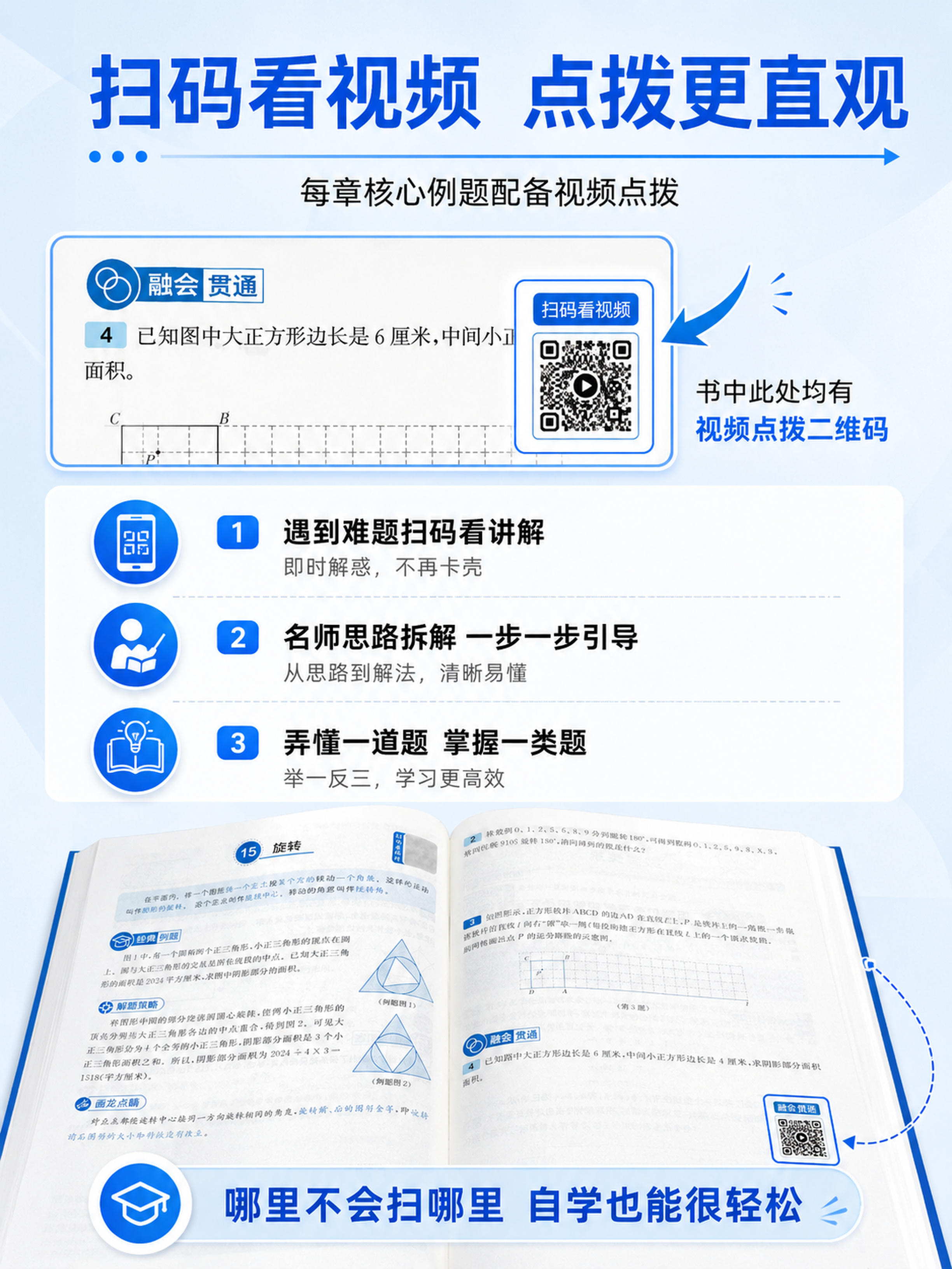 [第4屏] 特色功能展示-扫码看视频点拨服务说明。 [氛围/风… - 图片创意预览