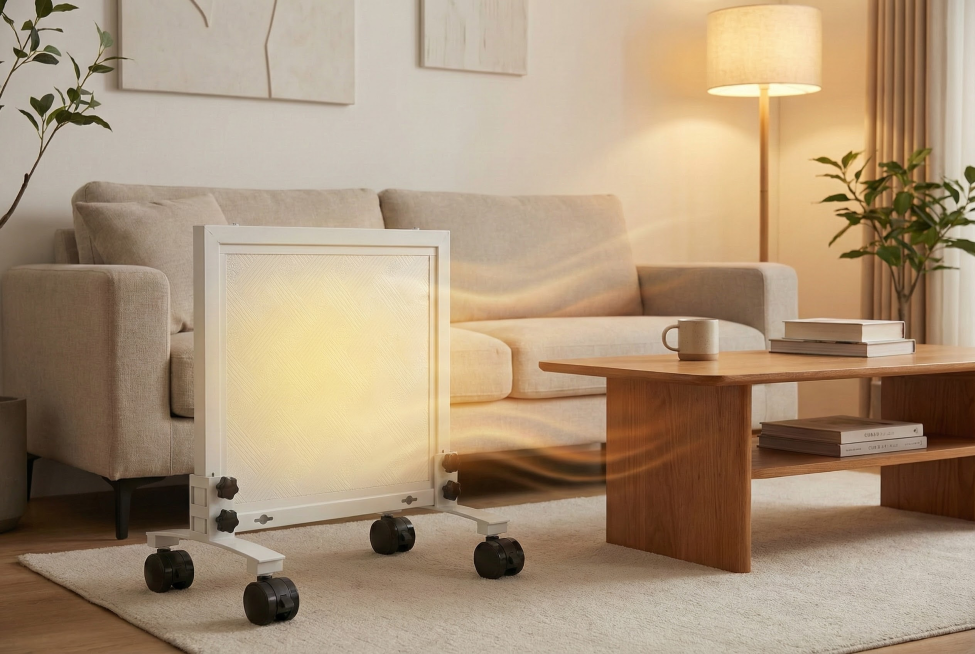 放在室内体现白板取暖器的发热效果预览效果