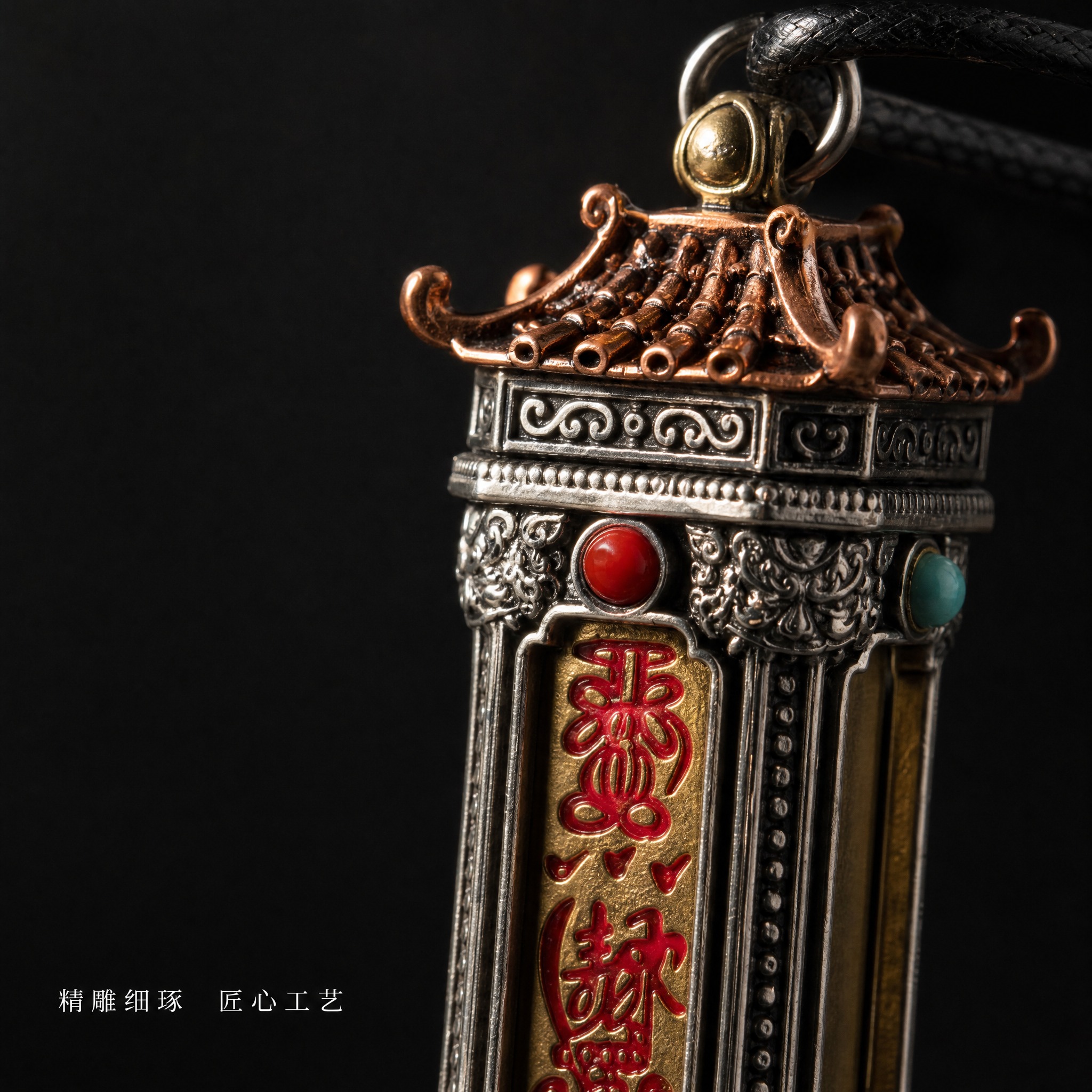 淘宝天猫电商主图，1:1正方形，中式深色简约高级风格，真实摄影… - 图片创意预览