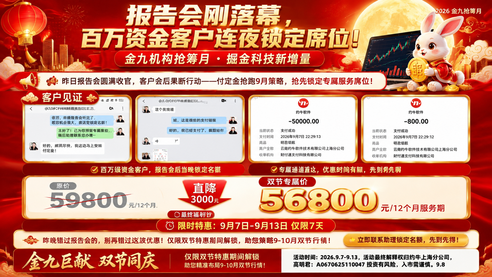 参考图1的红金双节喜庆风格与版式骨架，制作一张16:9横版金融… - 图片创意预览