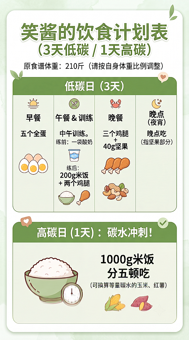 把大标题换成：笑酱的饮食计划表