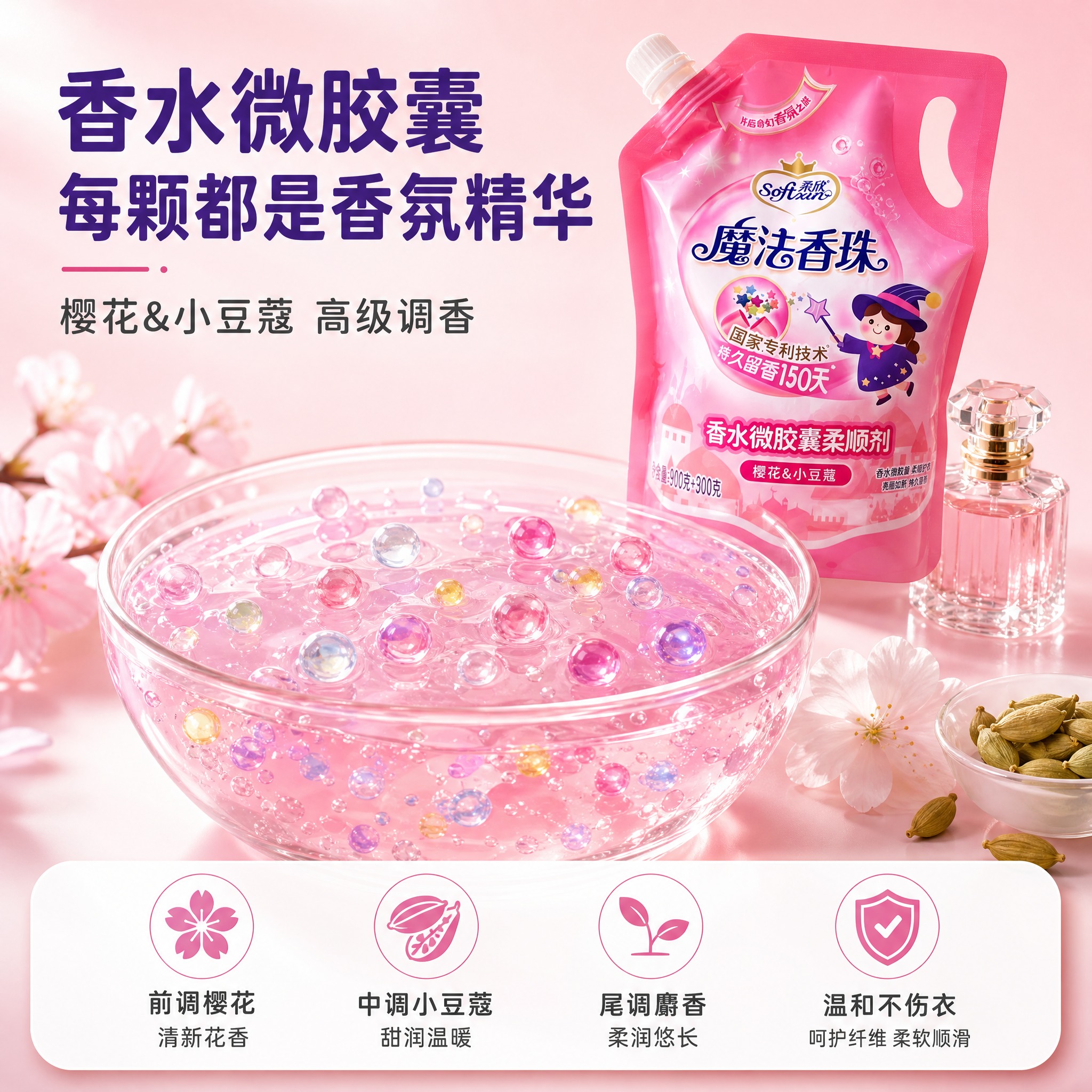 [主图-3] 材质细节与安全性，展示香水微胶囊质地与温和配方，… - 图片创意预览
