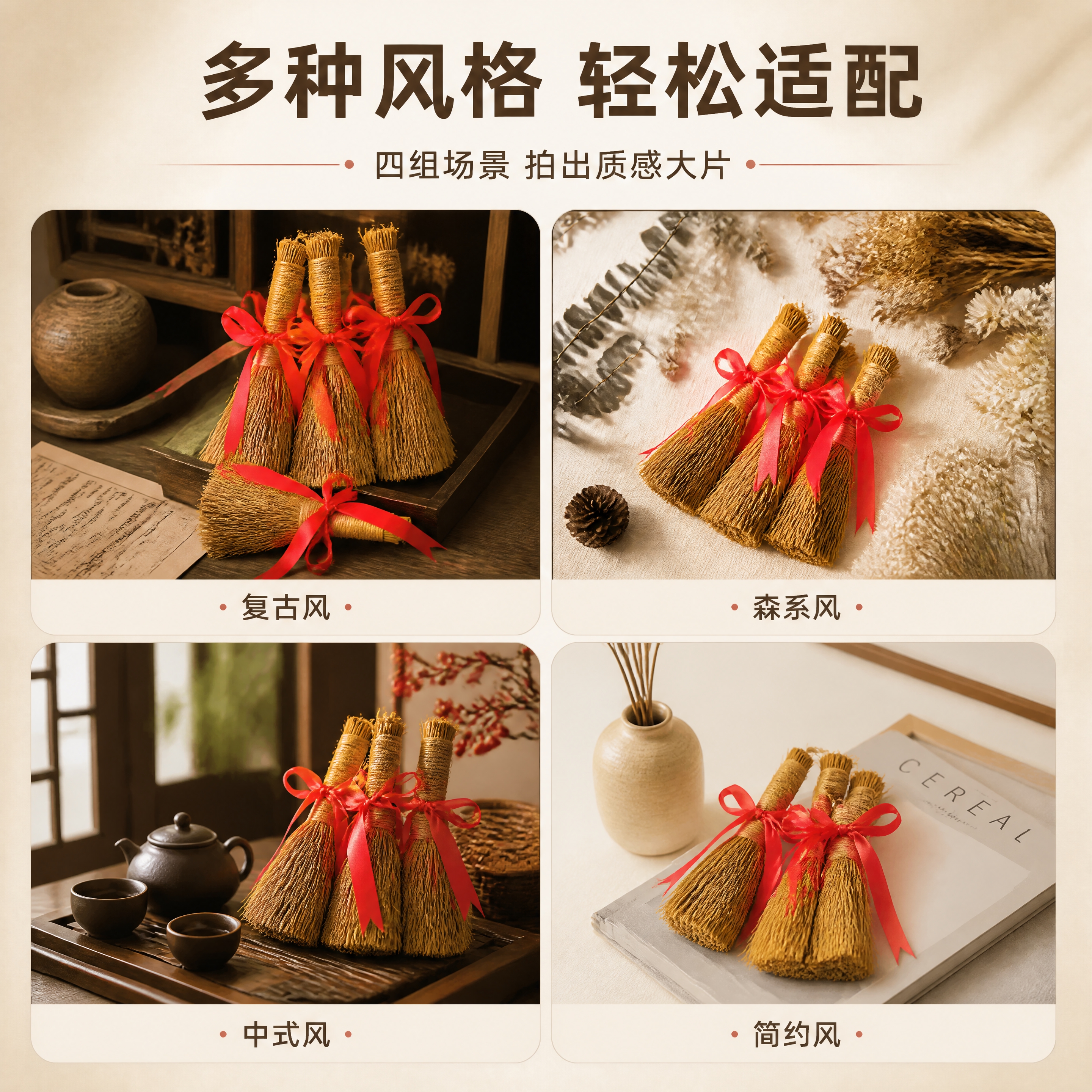 [商品] 使用【图1】【图4】【图5】稻草小毛刷捆红绳；保留稻… - 图片创意预览