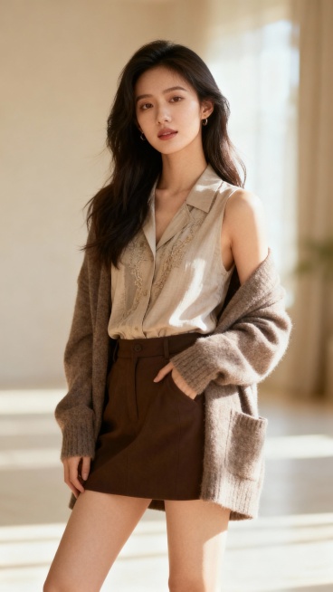 生成30张漂亮有气质小姐姐全身照片预览效果