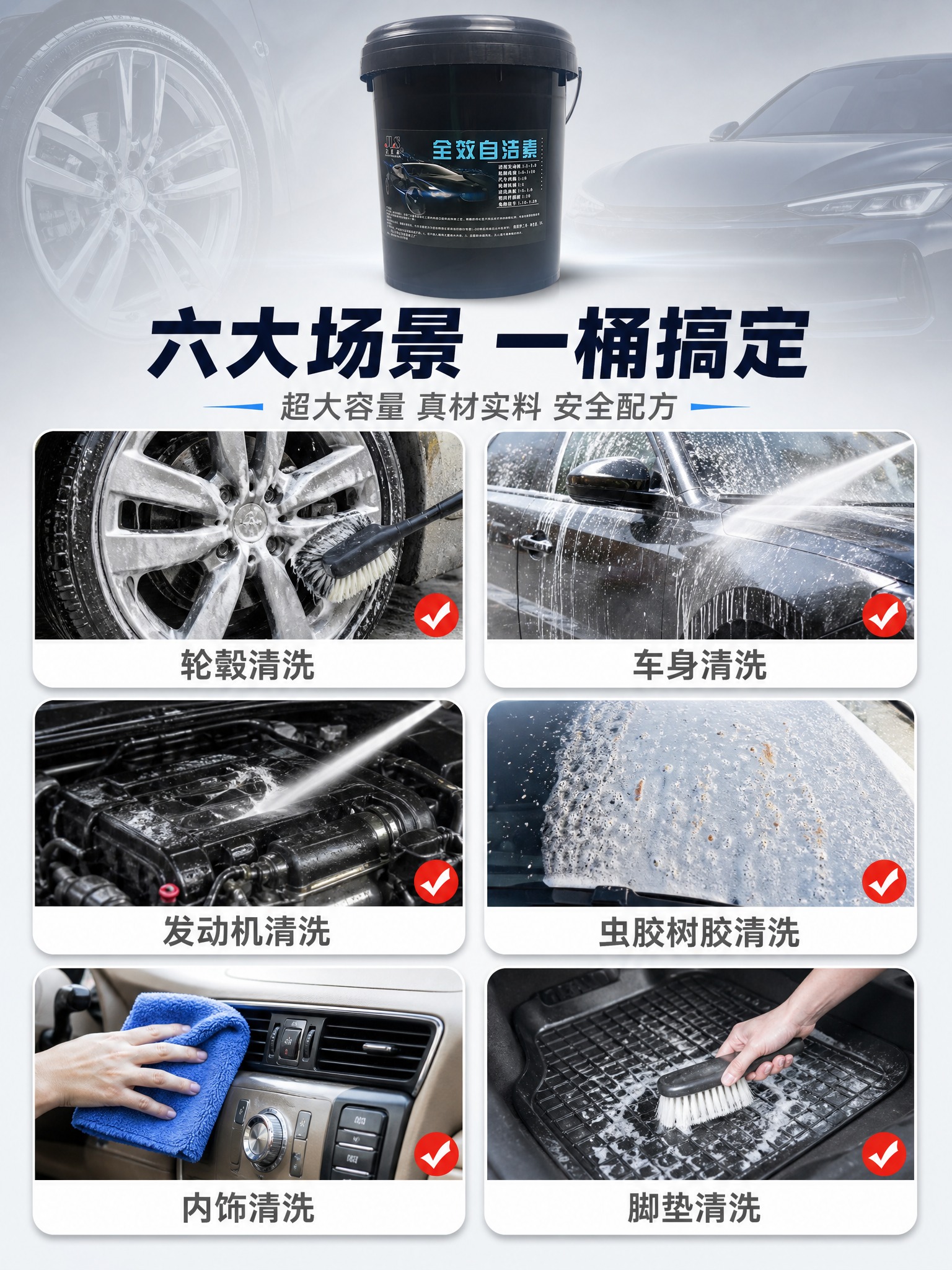 [主图-3] 多场景适用 六大清洁用途展示 全效自洁素多功能性… - 图片创意预览