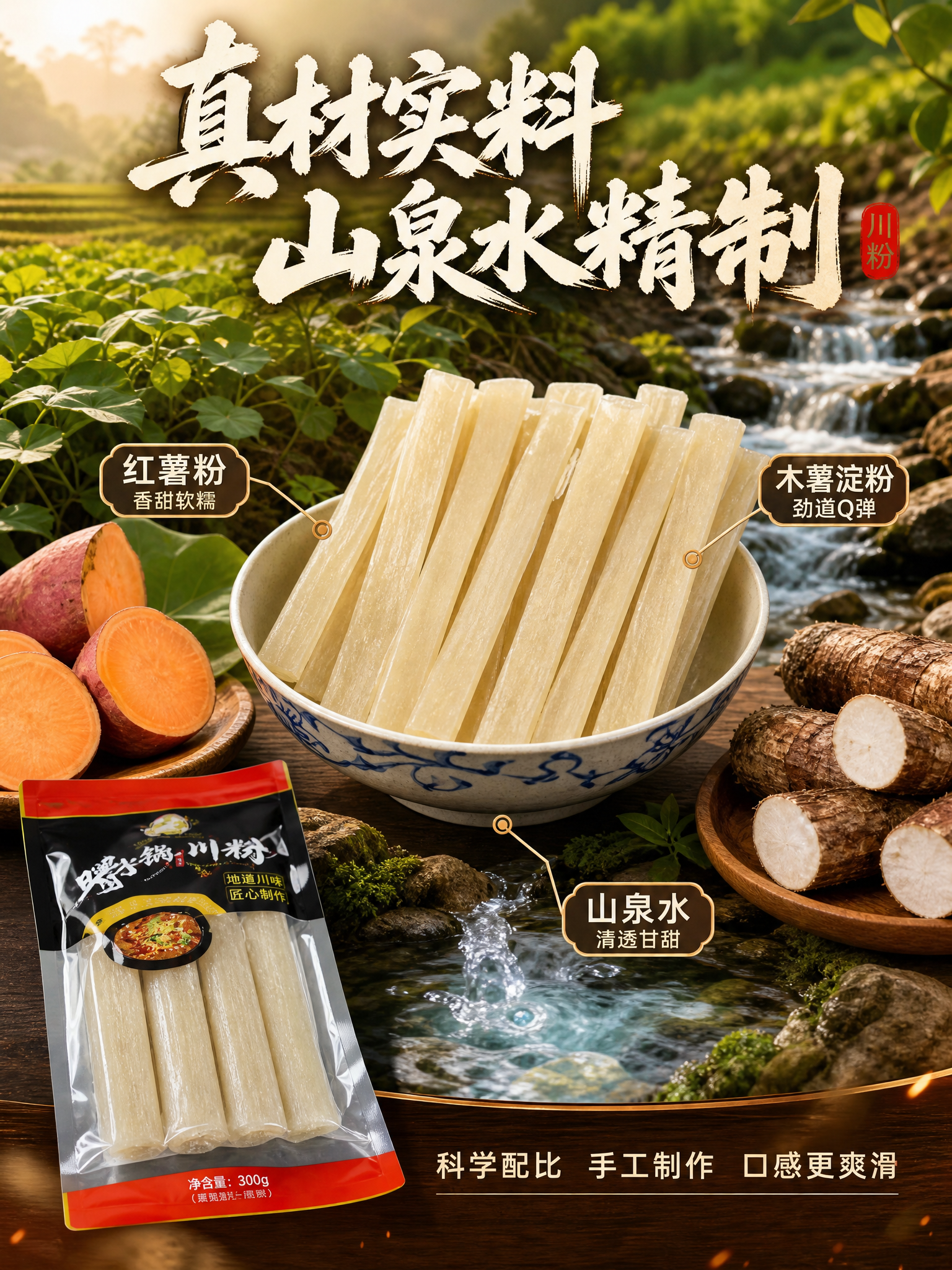 [商品] 使用【图3】【图4】干川粉粉条与真空包装；保留粉条宽… - 图片创意预览