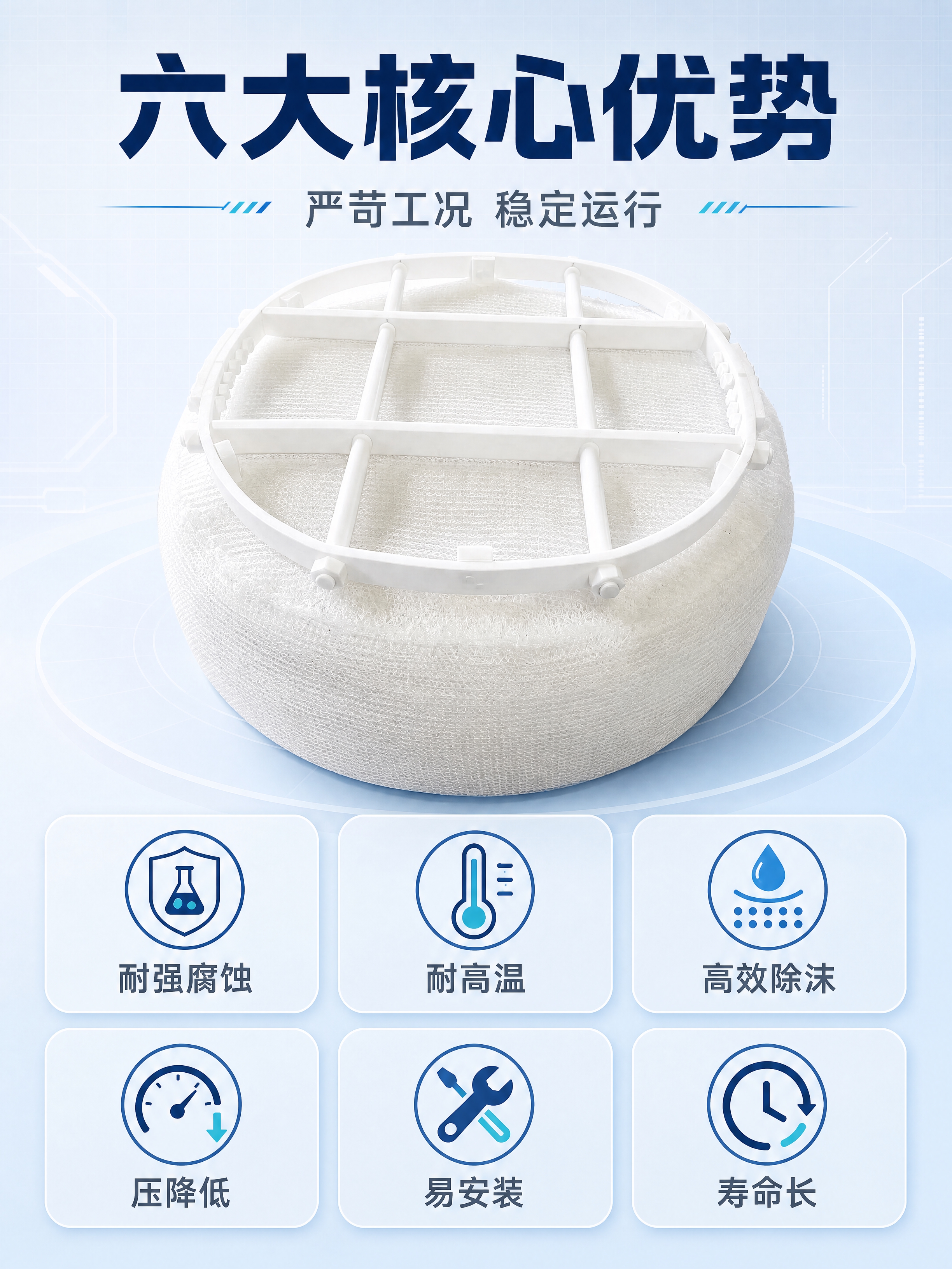 [商品] 使用【图1】聚四氟乙烯PTFE四氟丝网除沫器；保留圆… - 图片创意预览
