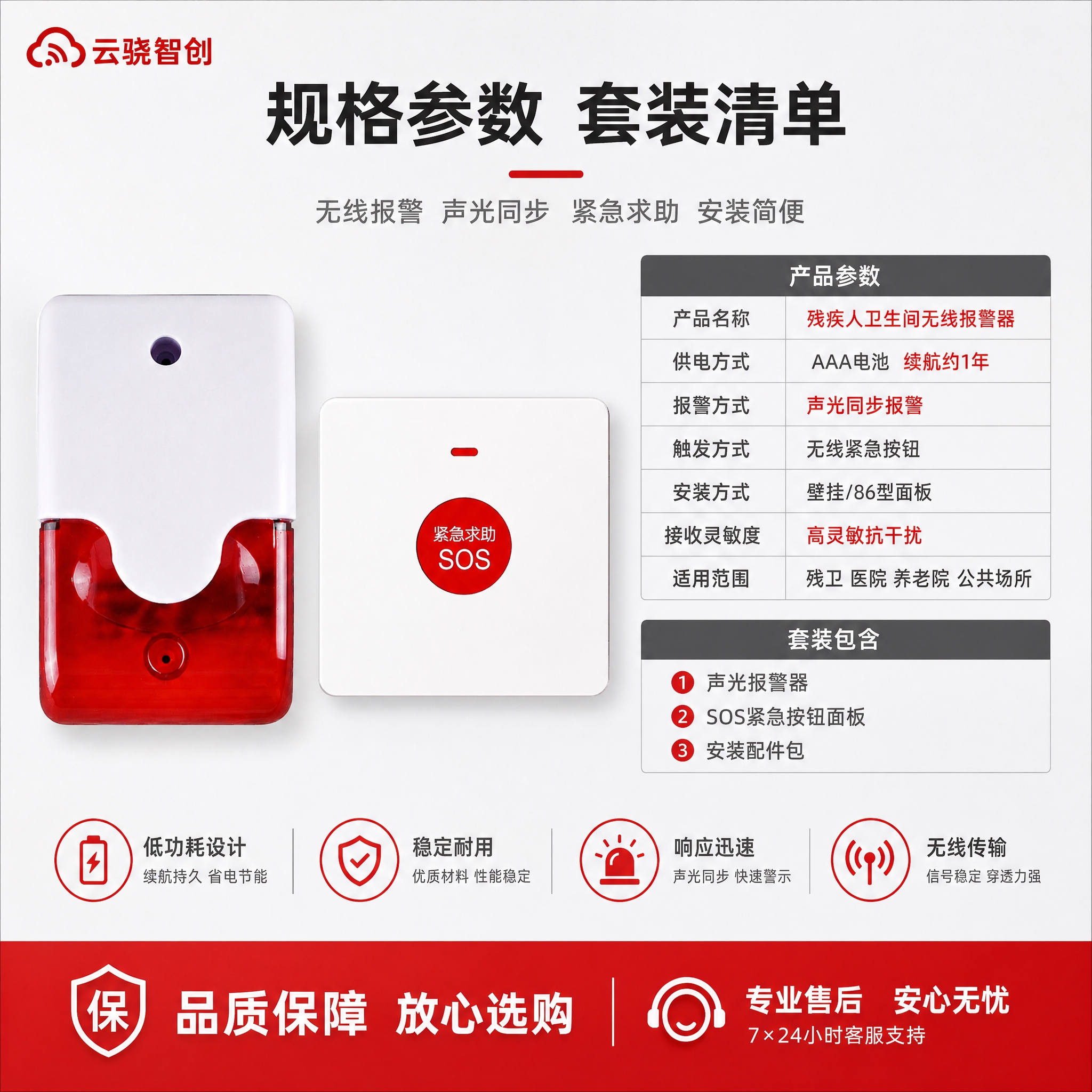 [主图-5] 规格参数与套装清单图，主题为产品完整技术参数及套… - 图片创意预览