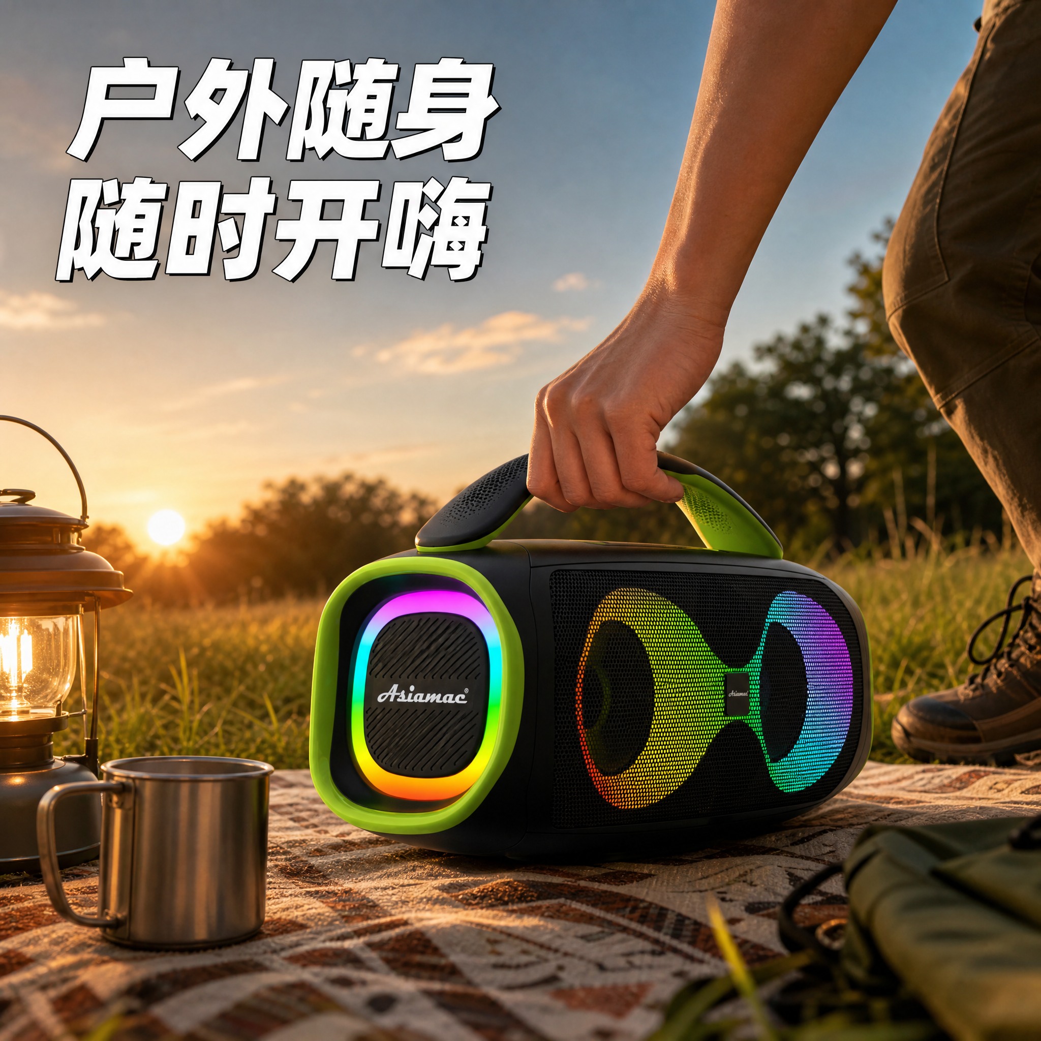 [主图-4] 真实使用场景，户外露营/聚会场景下音箱的使用体验… - 图片创意预览