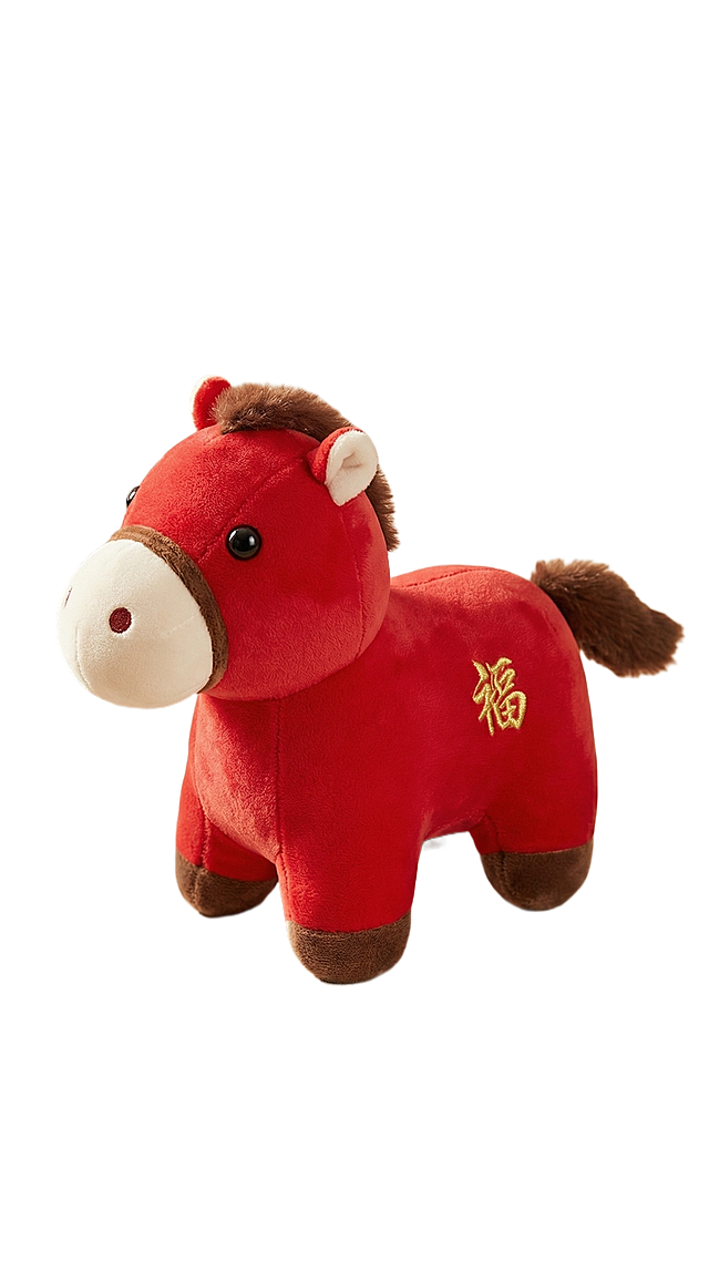 提取图中马玩偶，设计主产品图，精修