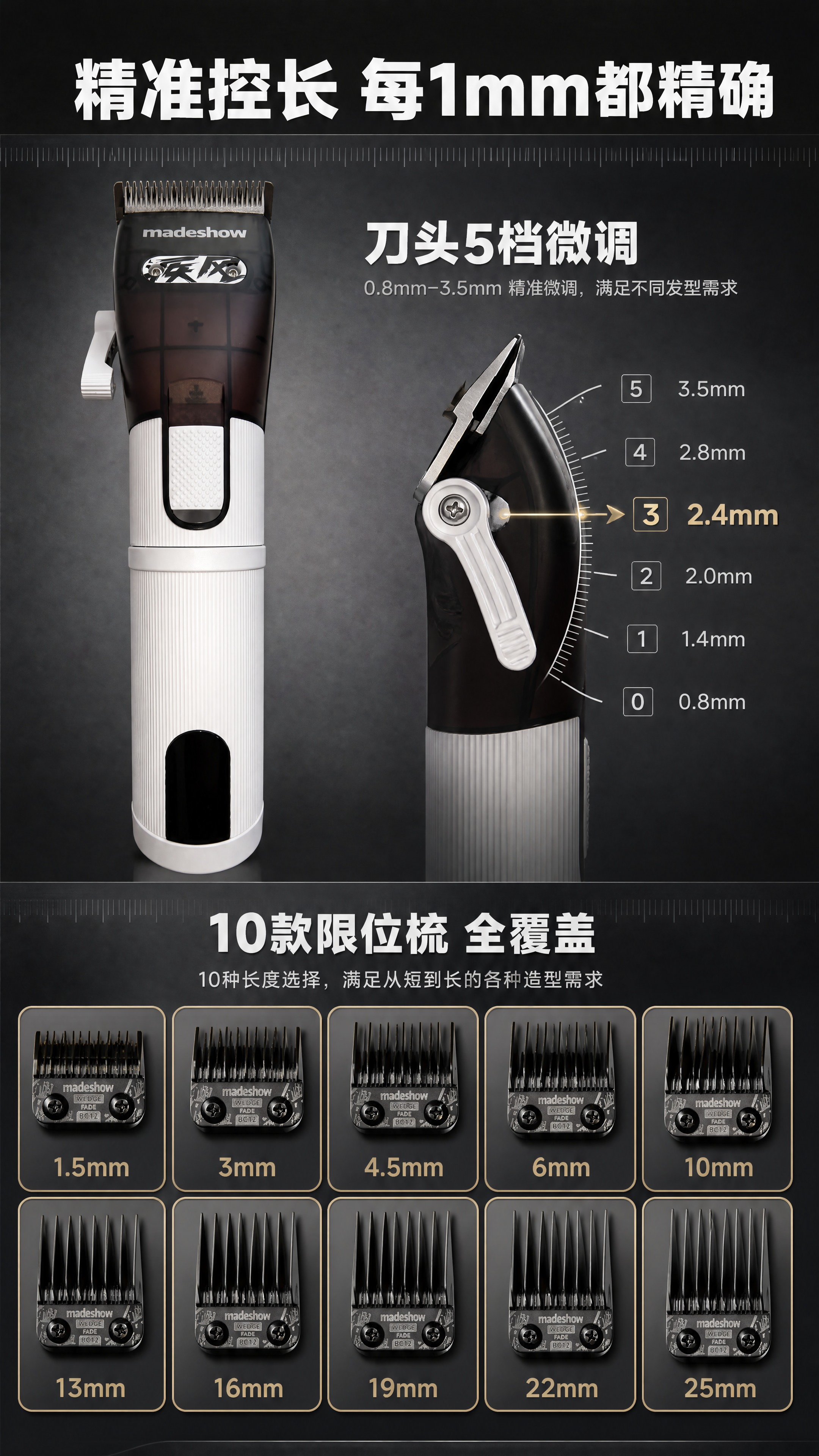 [商品] 使用【图1】阿可美M5F Max理发器正面图与【图3… - 图片创意预览