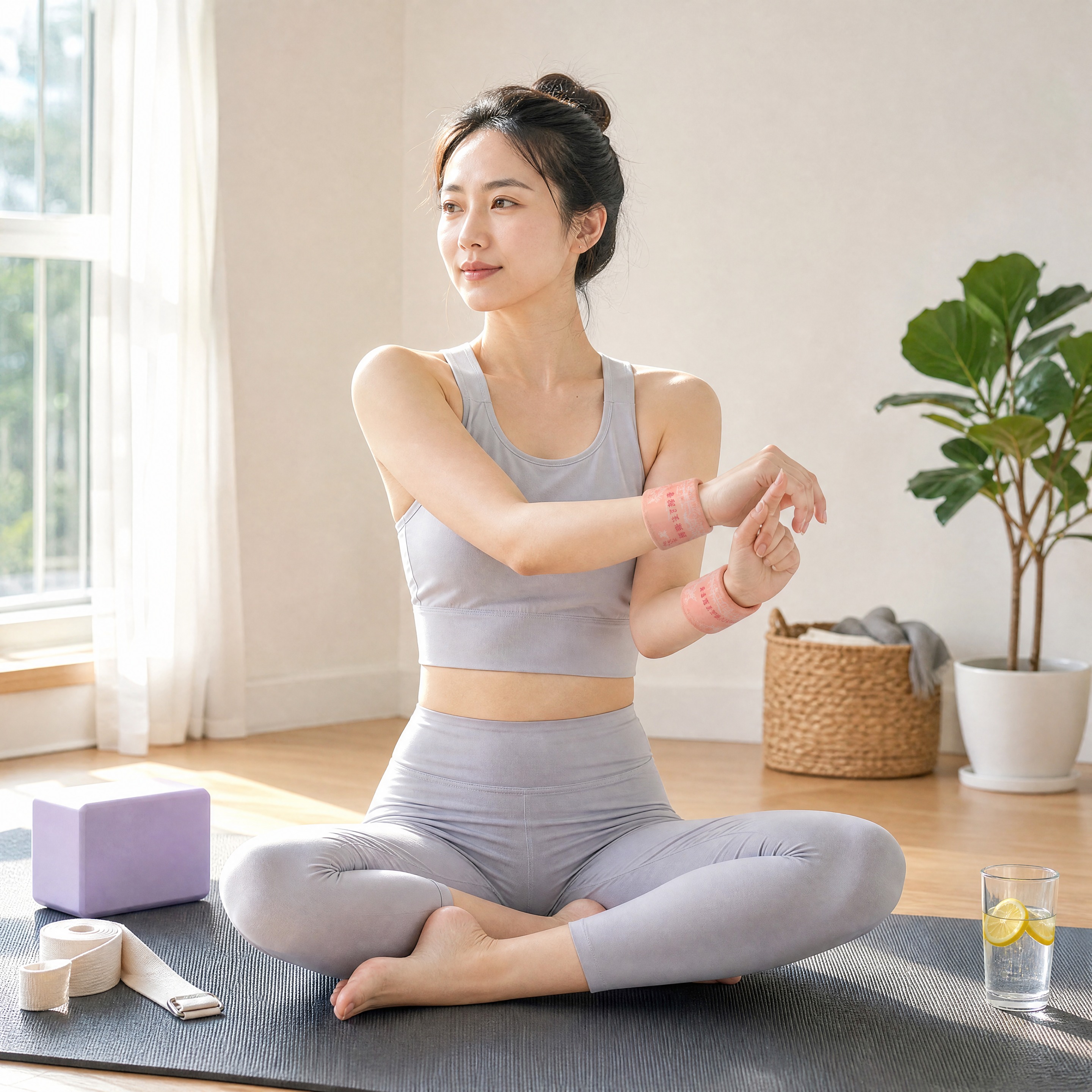 超写实生活方式摄影。 主体：中国女性，东亚面孔，黑发盘起，棕黑… - 图片创意预览