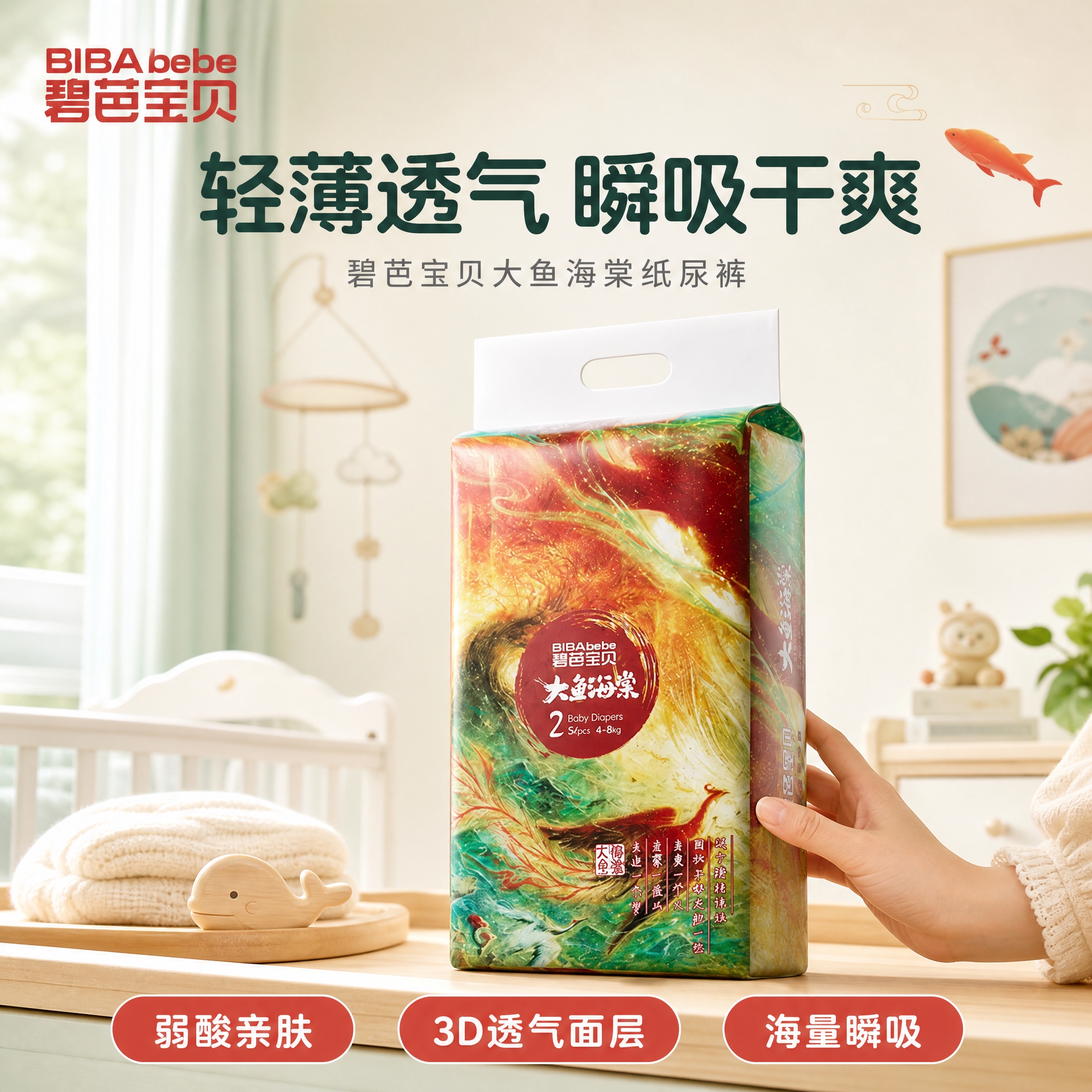 [主图-1] 首图安全感与点击率，突出碧芭宝贝大鱼海棠纸尿裤轻… - 图片创意预览
