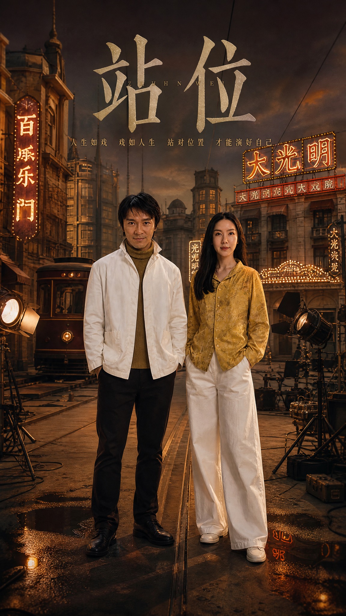 电影级真人剧海报，竖版9:16，大制作质感，画面有张力，设计感… - 图片创意预览