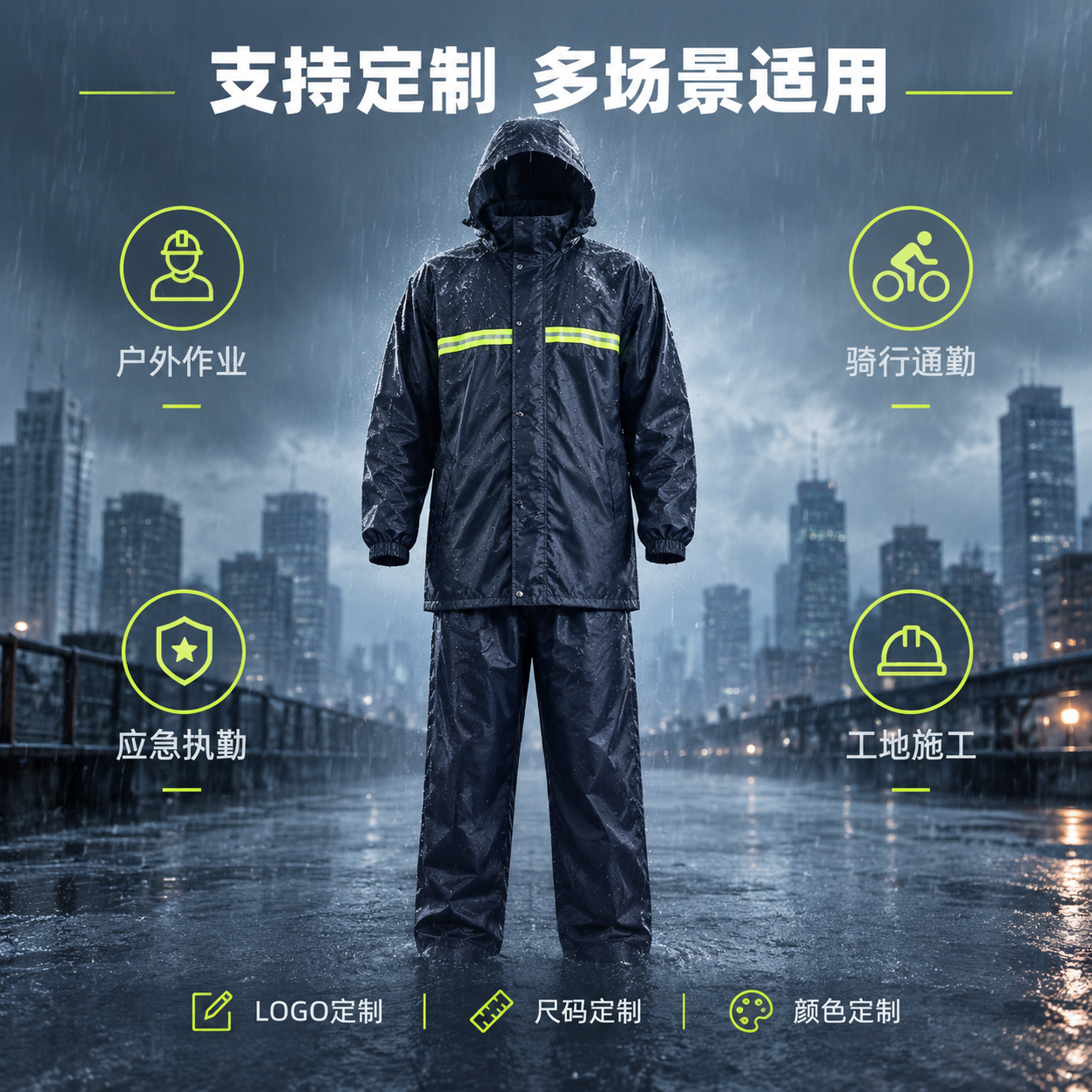 [主图-6] 支持定制与多场景适用展示图，展示产品定制服务和多… - 图片创意预览