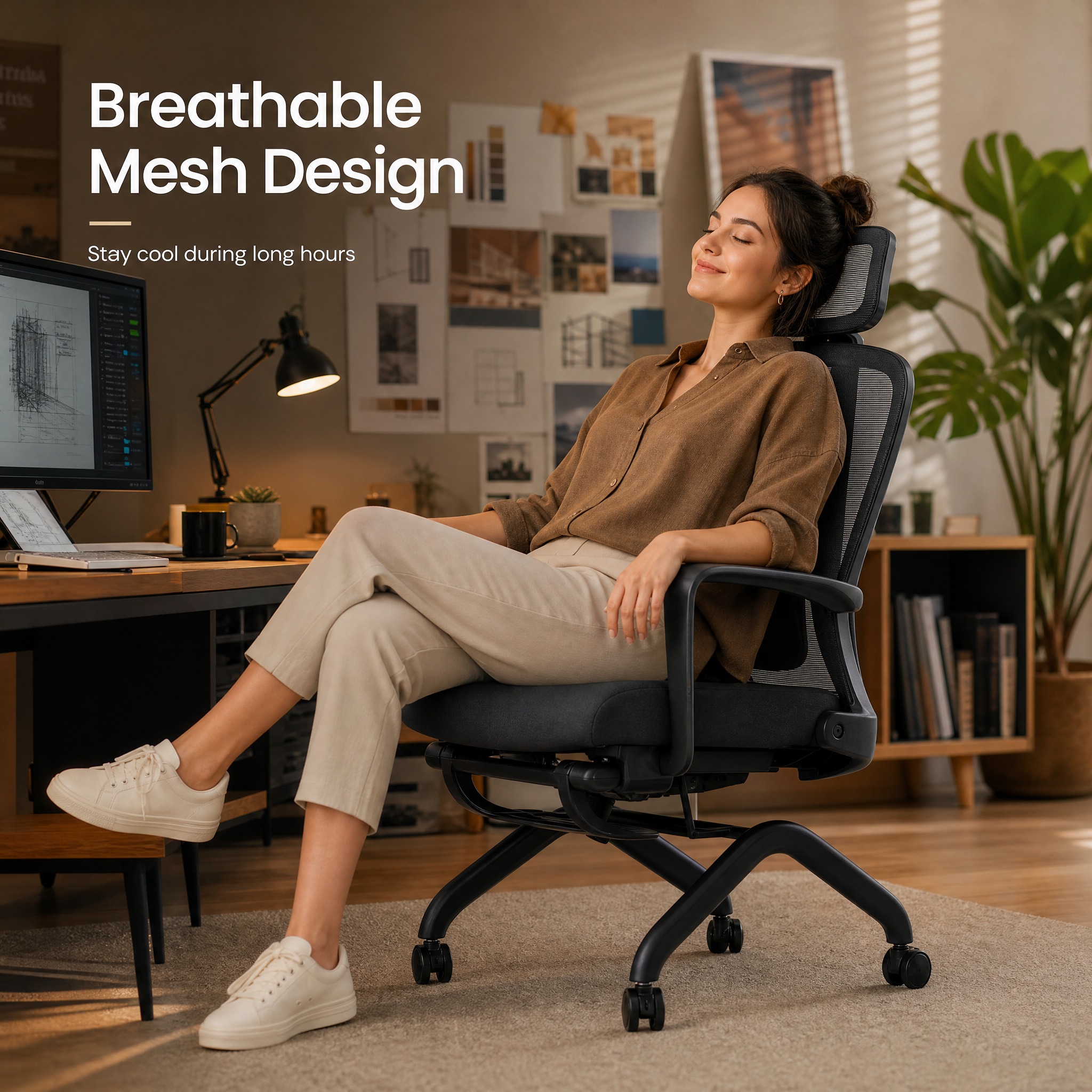 A young female designer sitting… - 图片创意预览