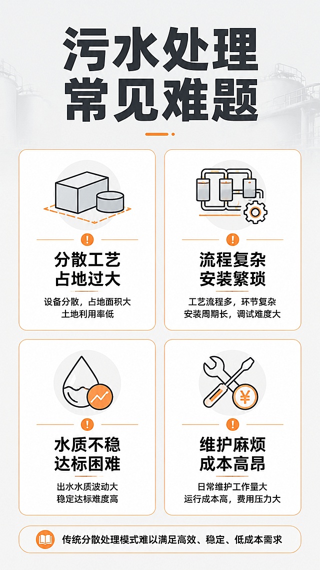「图片1」，生成详情页，商品名称为一体化污水处理设备，适配1688平台，单图比例为9:16，需求屏数为5张。