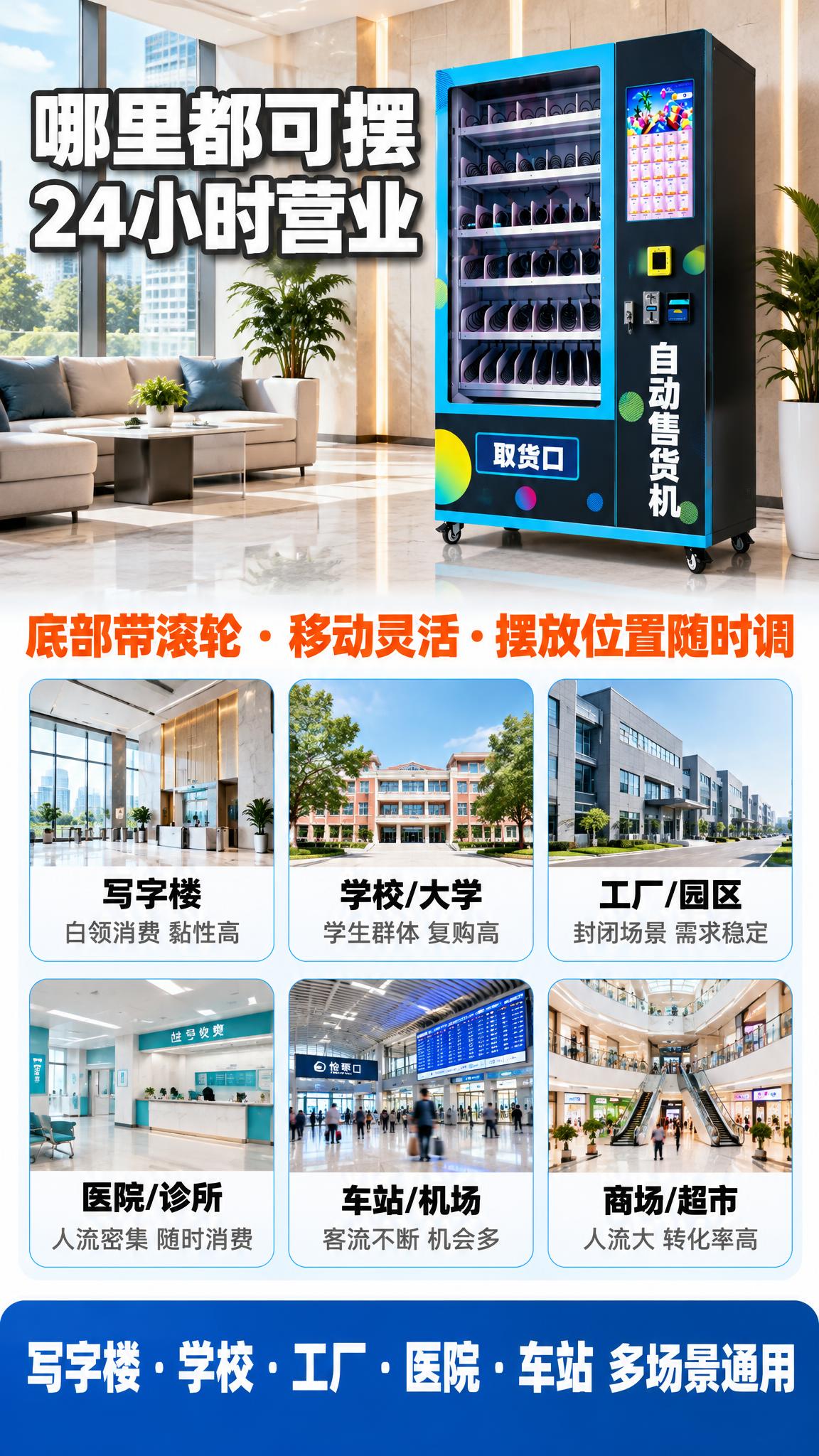 [详情页-7 摆放位置] 自动售货机摆放位置与适用场景详情页，… - 图片创意预览