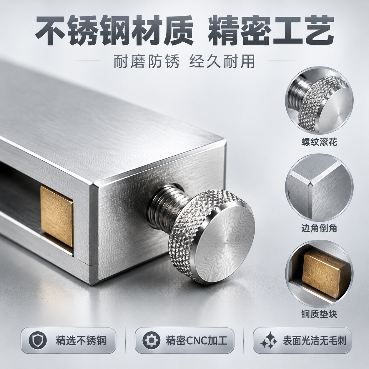 [主图-3] 材质工艺细节图，展示不锈钢高度规的材质质感与精密… - 图片创意预览