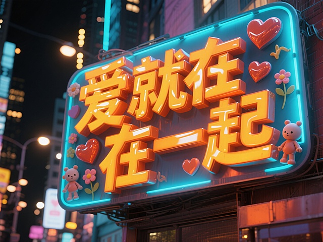 创意灯牌艺术字