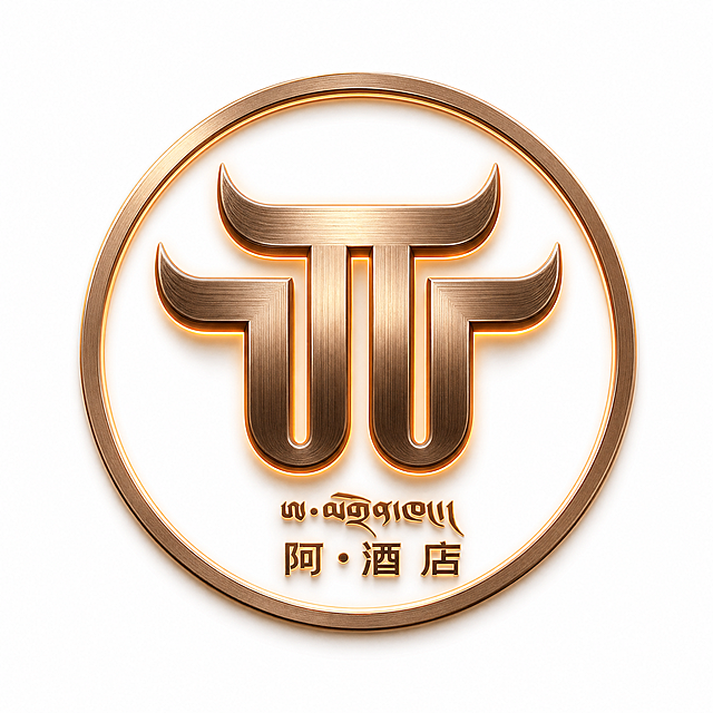 修改LOGO，为立体效果，铜材质，改成白色背景，牛角图形加了金属拉丝质感 + 暖金发光边缘，保持立体浮雕感不变。修改LOGO排版为圆形竖版布局，LOGO中的文字显示为小字，适合品牌社交媒体使用