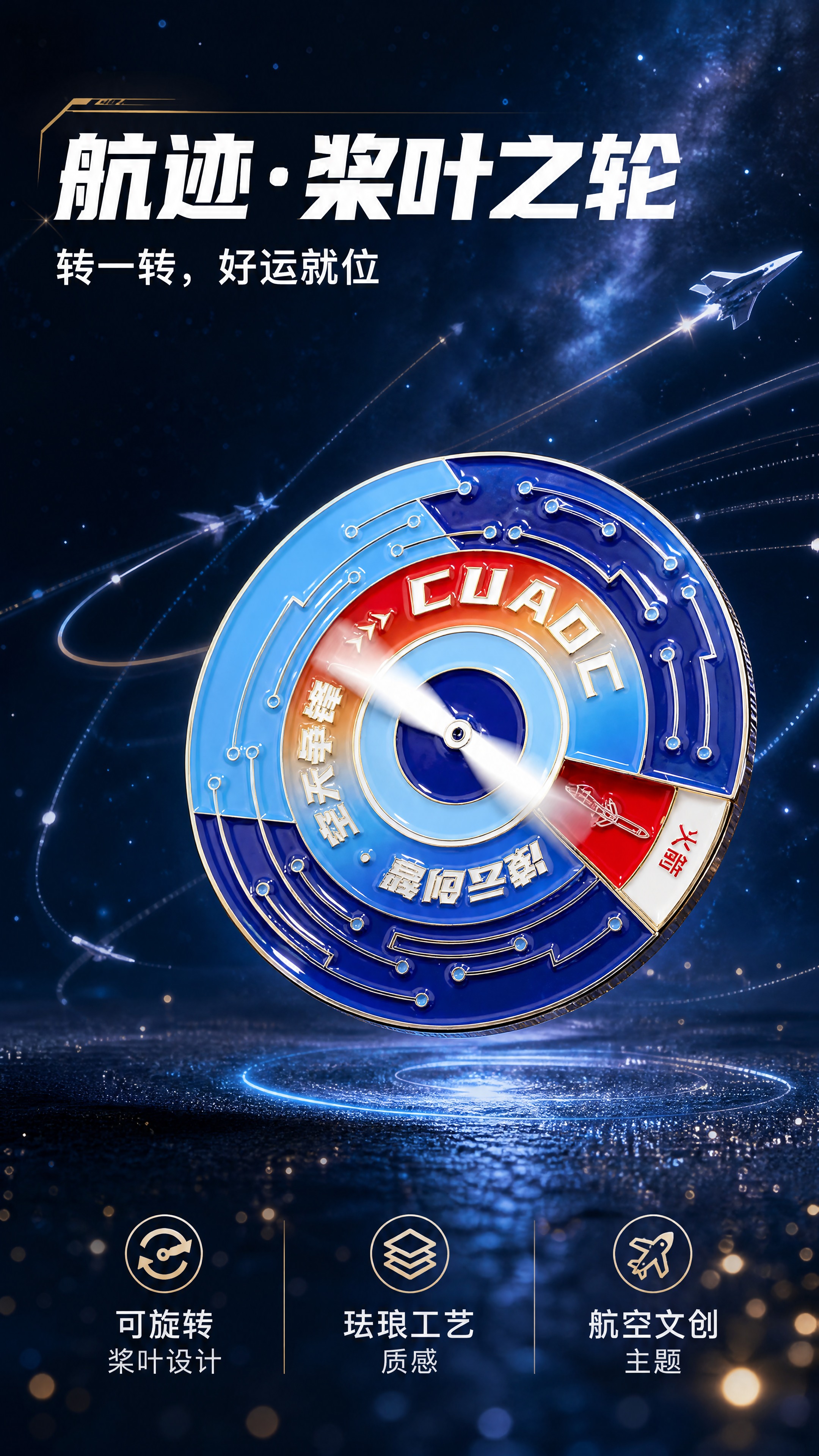 [商品] 使用【图1】航迹·桨叶之轮旋转冰箱贴；保留圆形结构、… - 图片创意预览