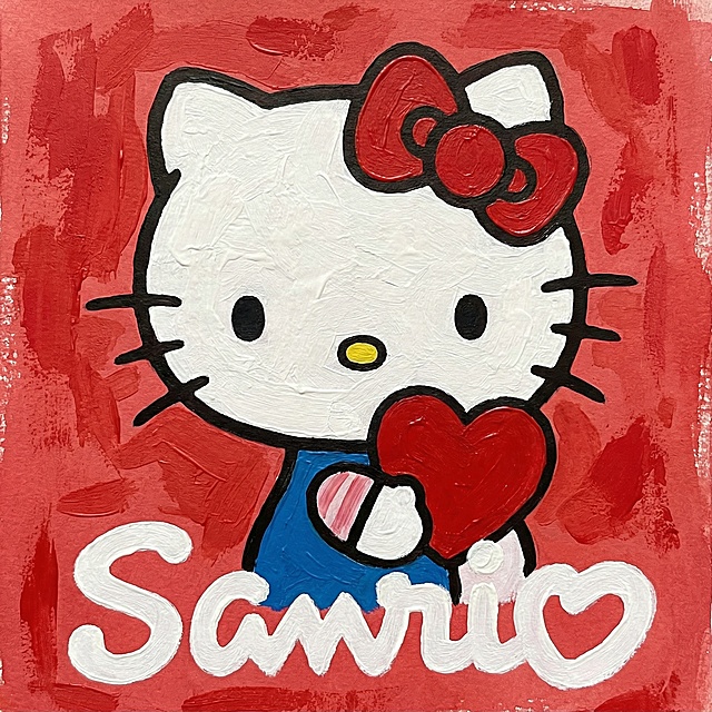 生成颜料图画产品图，尺寸1:1（可爱风格）