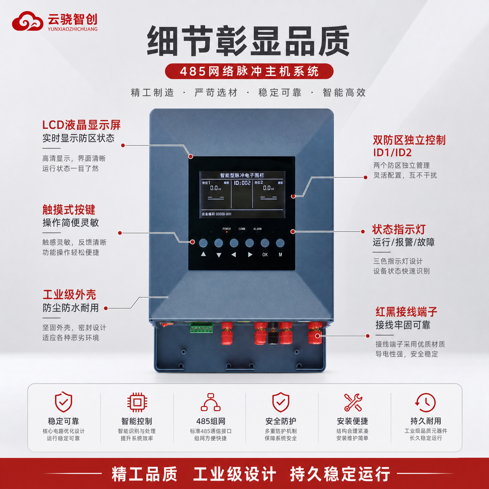[主图-3] 产品细节与结构展示图，主题为485网络脉冲主机系… - 图片创意预览