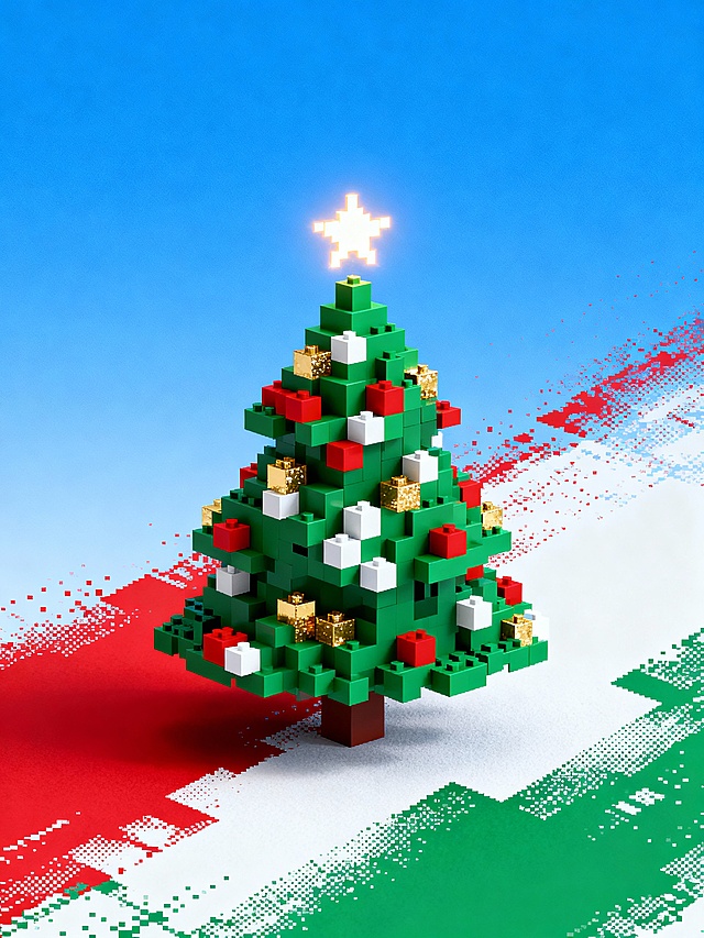 3D像素圣诞树