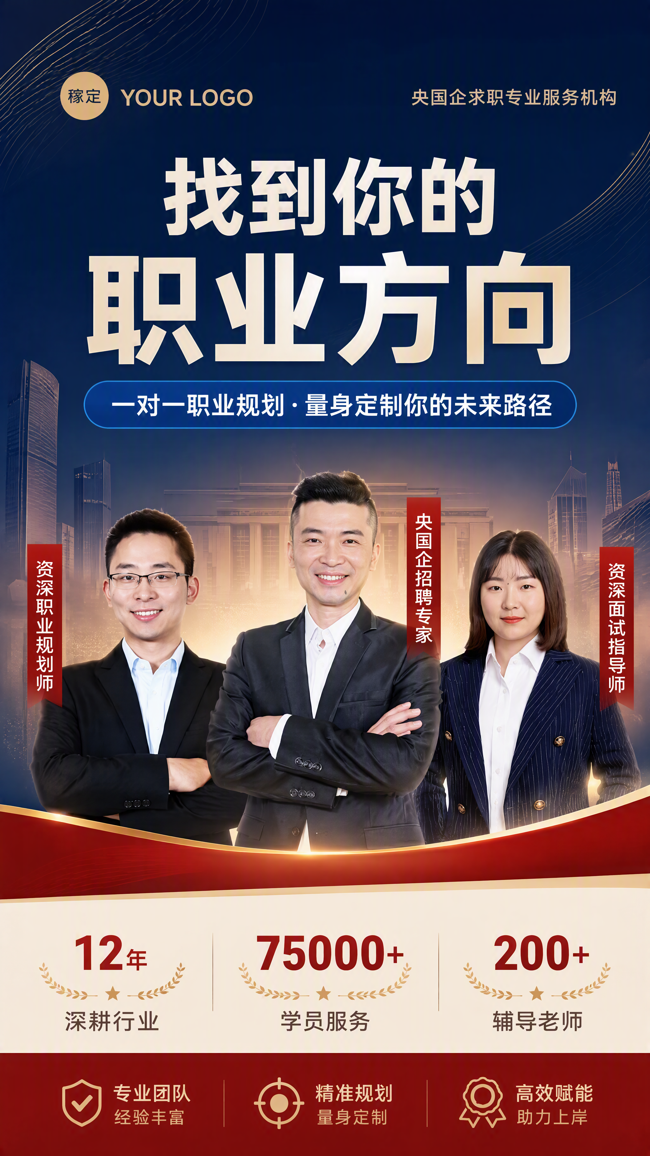 [第1张] 央国企求职职业规划服务详情页头图主视觉。本张使用【… - 图片创意预览