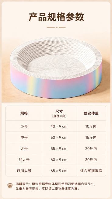 「图片1」「图片1」参考一张，做一张圆形猫窝的产品规则图预览效果