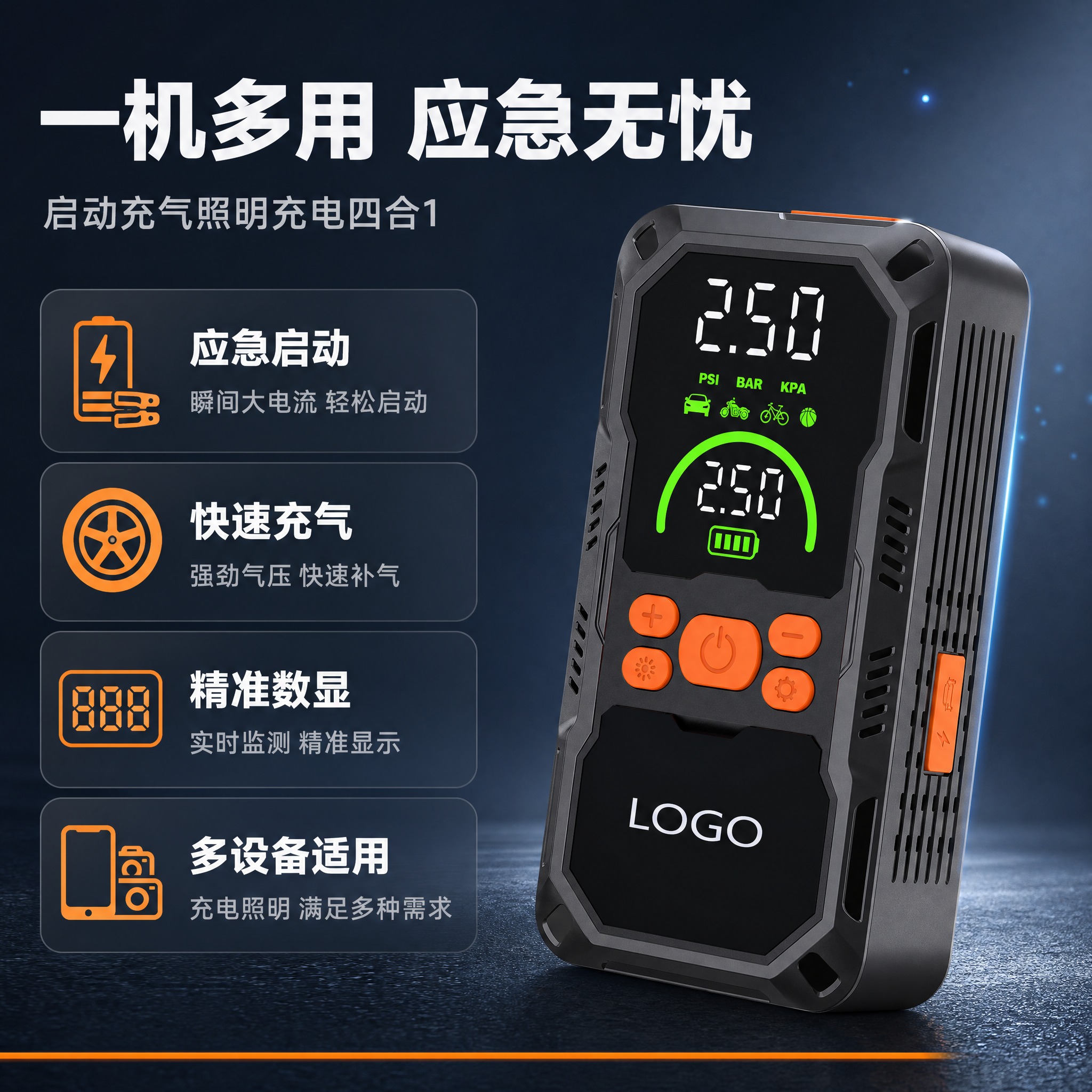 [主图-2] 核心价值 五大功能卖点总览 [统一基调] 专业科… - 图片创意预览